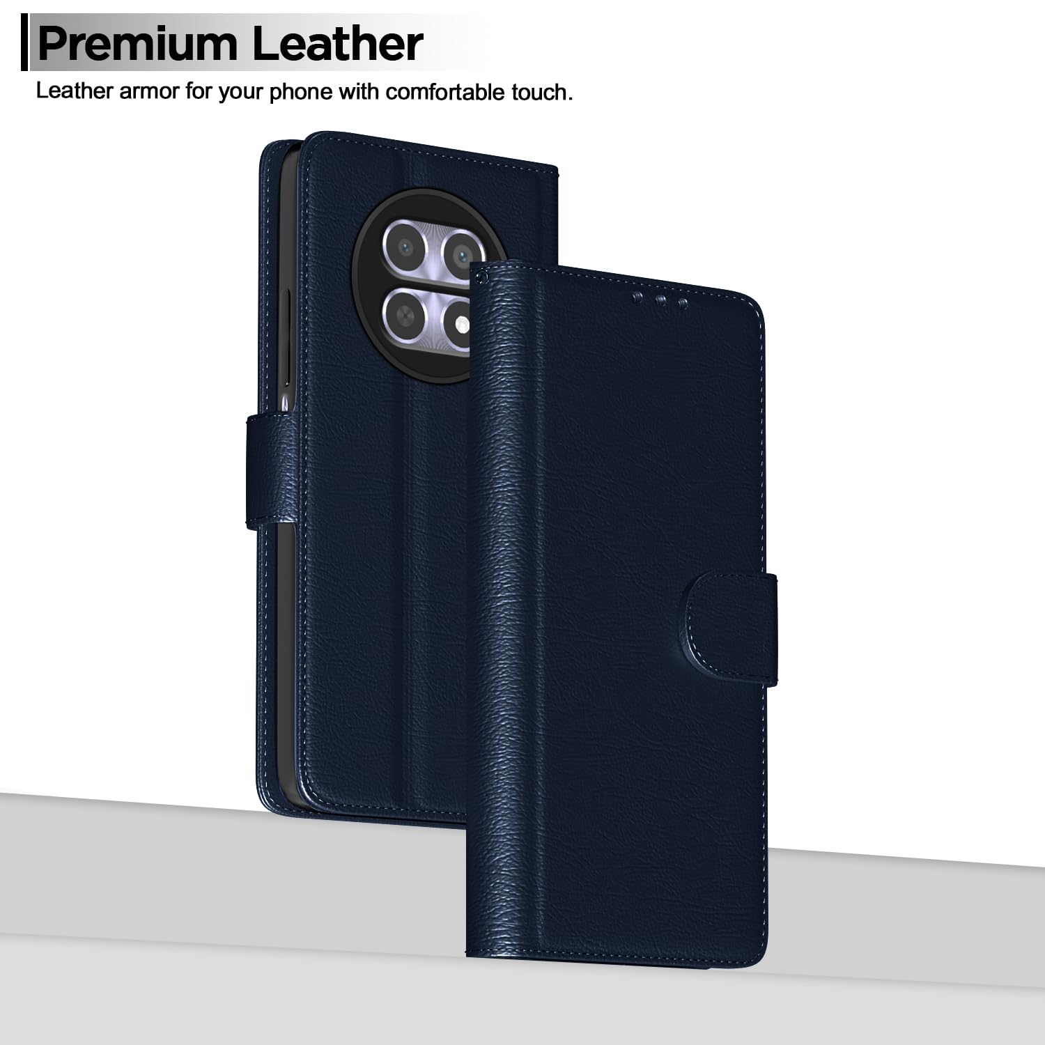 Pikkme Realme 12 5G Vintage Flip Cover (Blue)