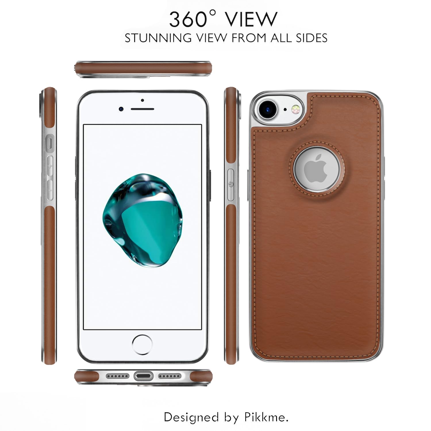 iPhone 7/8 mobile back cover in chrome brown by Pikkme – photo 3