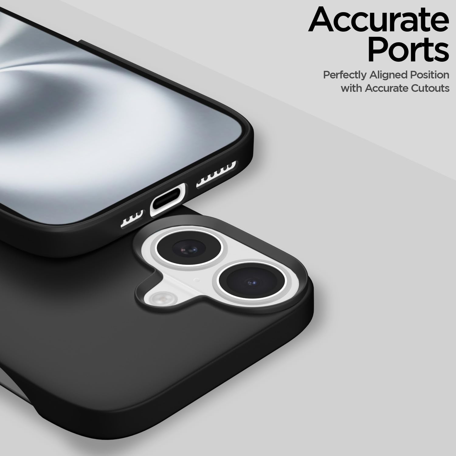 Pikkme iPhone 16 Plus SideCut Back Cover (Black)