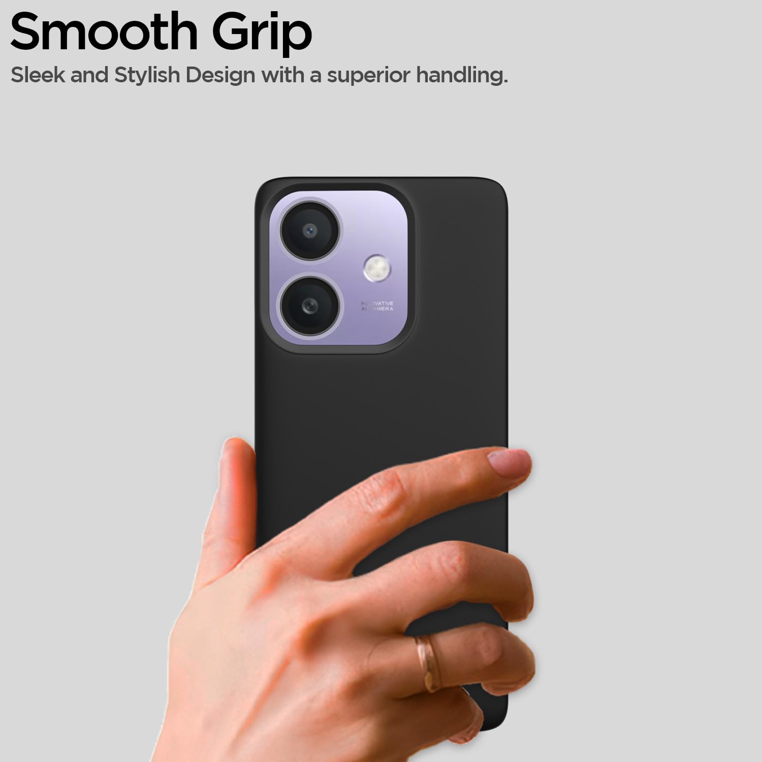 Pikkme Oppo A3x 5G / A3x 4G SideCut Back Cover (Black)