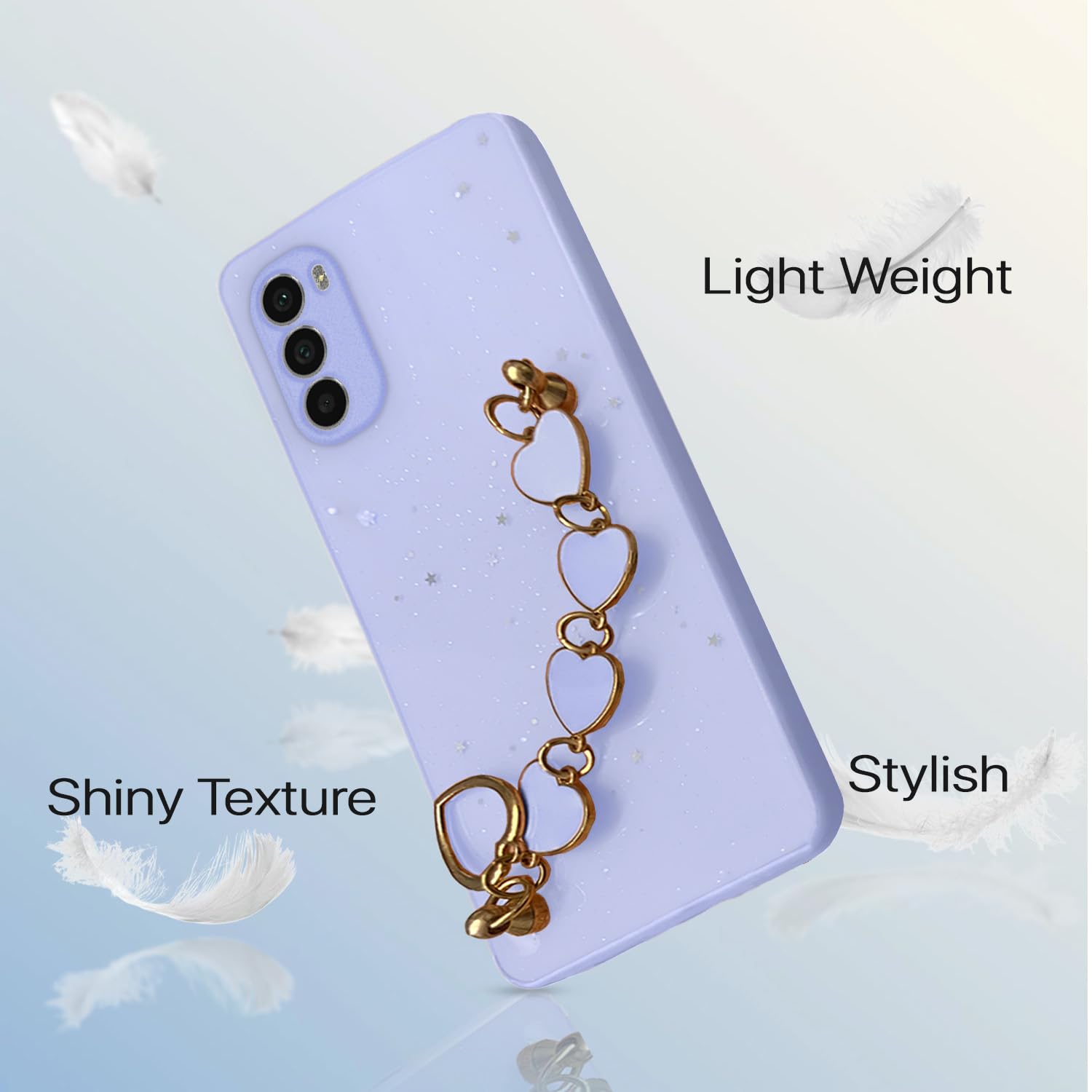 Pikkme Motorola Moto G52 / G82 5G Chain Back Cover (Pink)