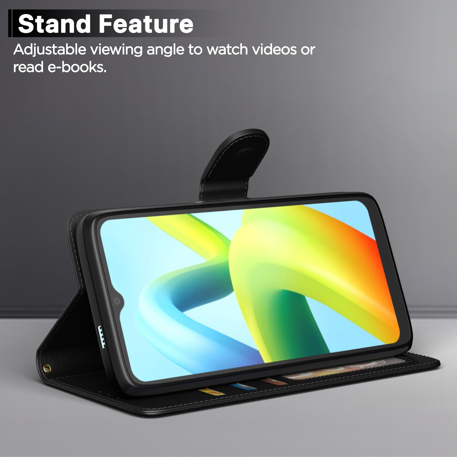 Pikkme Redmi A1/A2 black wallet flip cover – photo 3