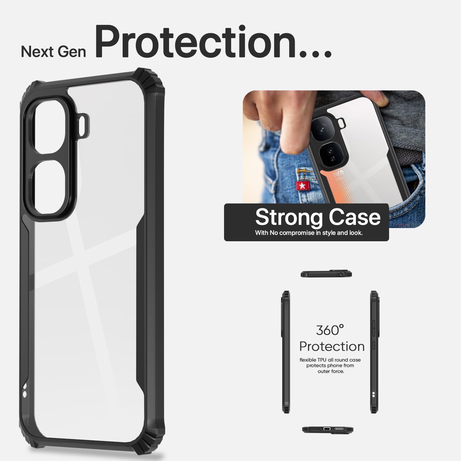 iQOO Neo 10 5G Clear mobile cover in black by Pikkme – photo 7