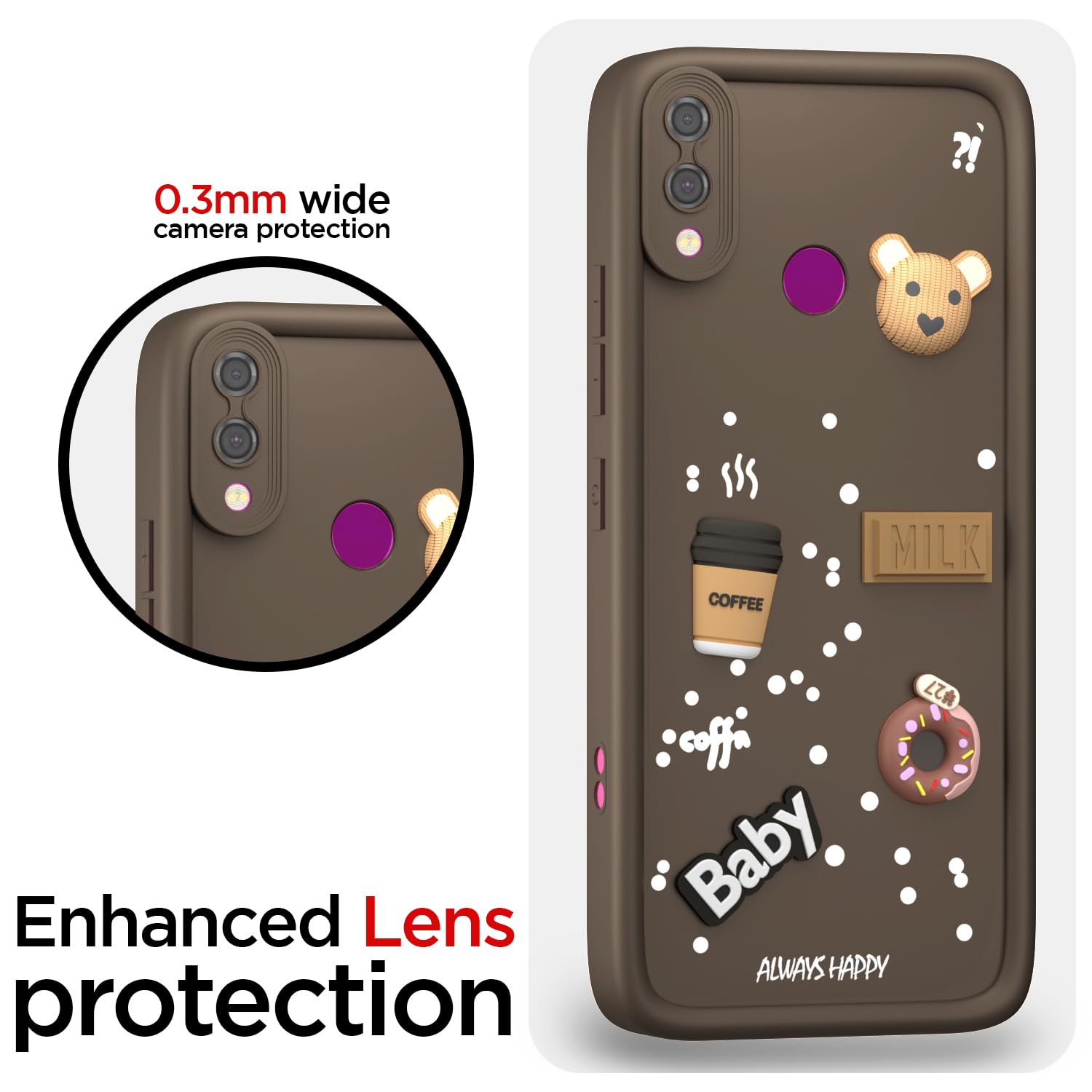 Brown Silicone mobile back cover for Redmi Note 7/Note 7 Pro/Note 7s – Pikkme – photo 5
