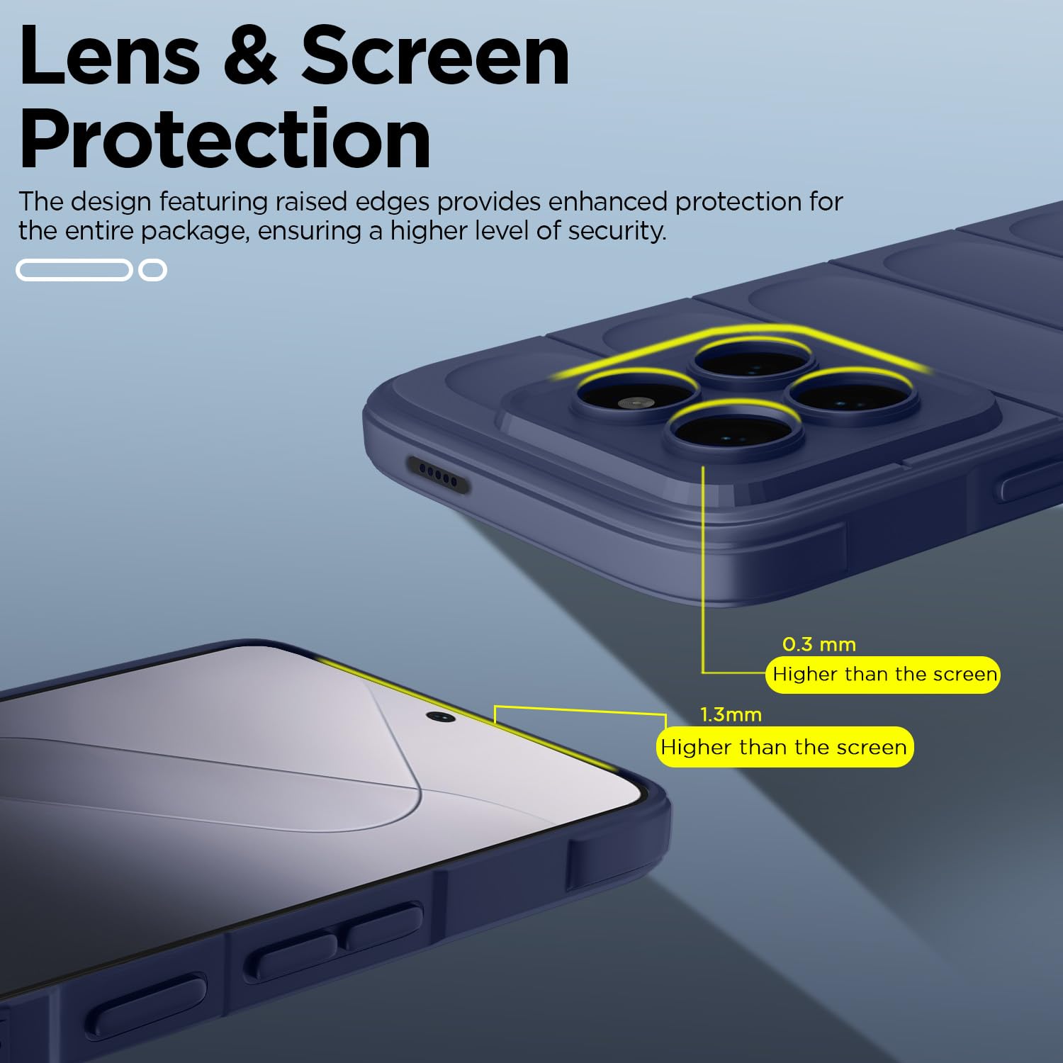 Pikkme Xiaomi 14 Pro 5G ZigZag Back Cover (Blue)