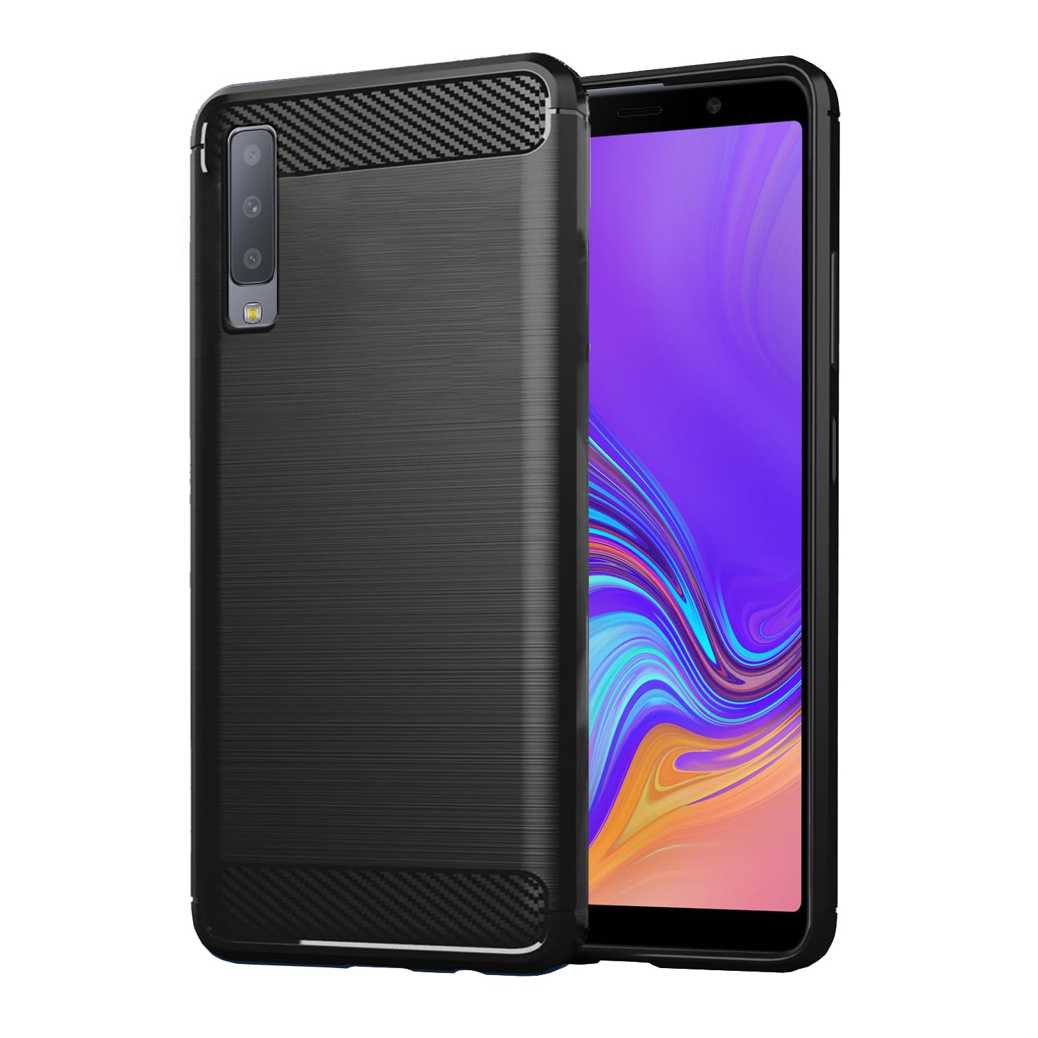Pikkme Samsung A7 2018 Hybrid black mobile cover