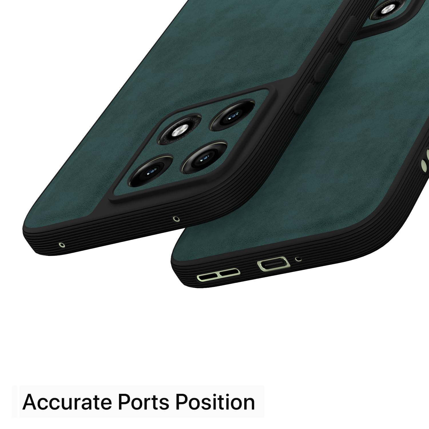 Pikkme Moto Edge 70 Pro 5G Leather green back cover – photo 4