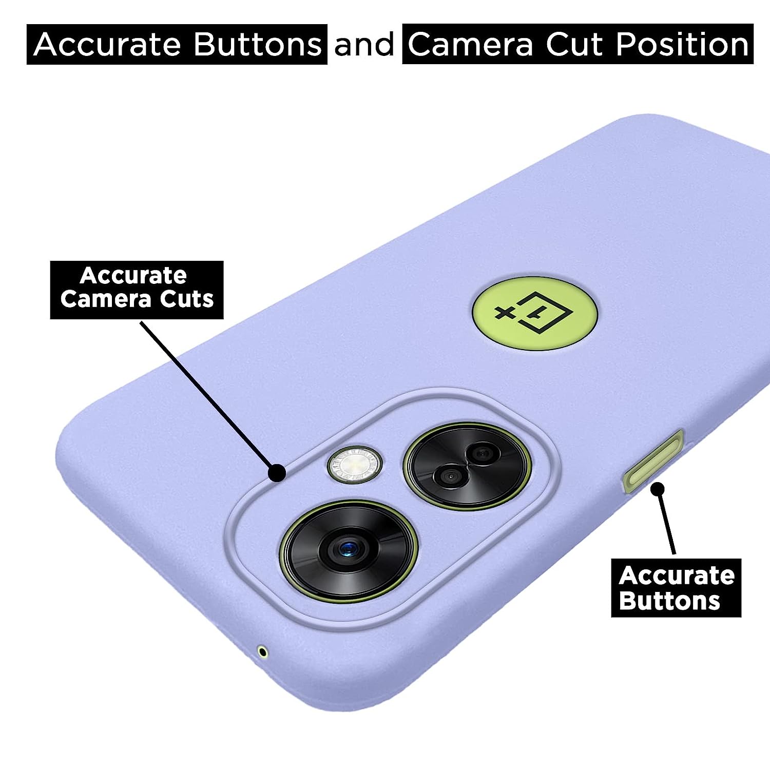 Pikkme OnePlus Nord CE 3 Lite 5G Super Soft Silicone Back case (Light Purple)