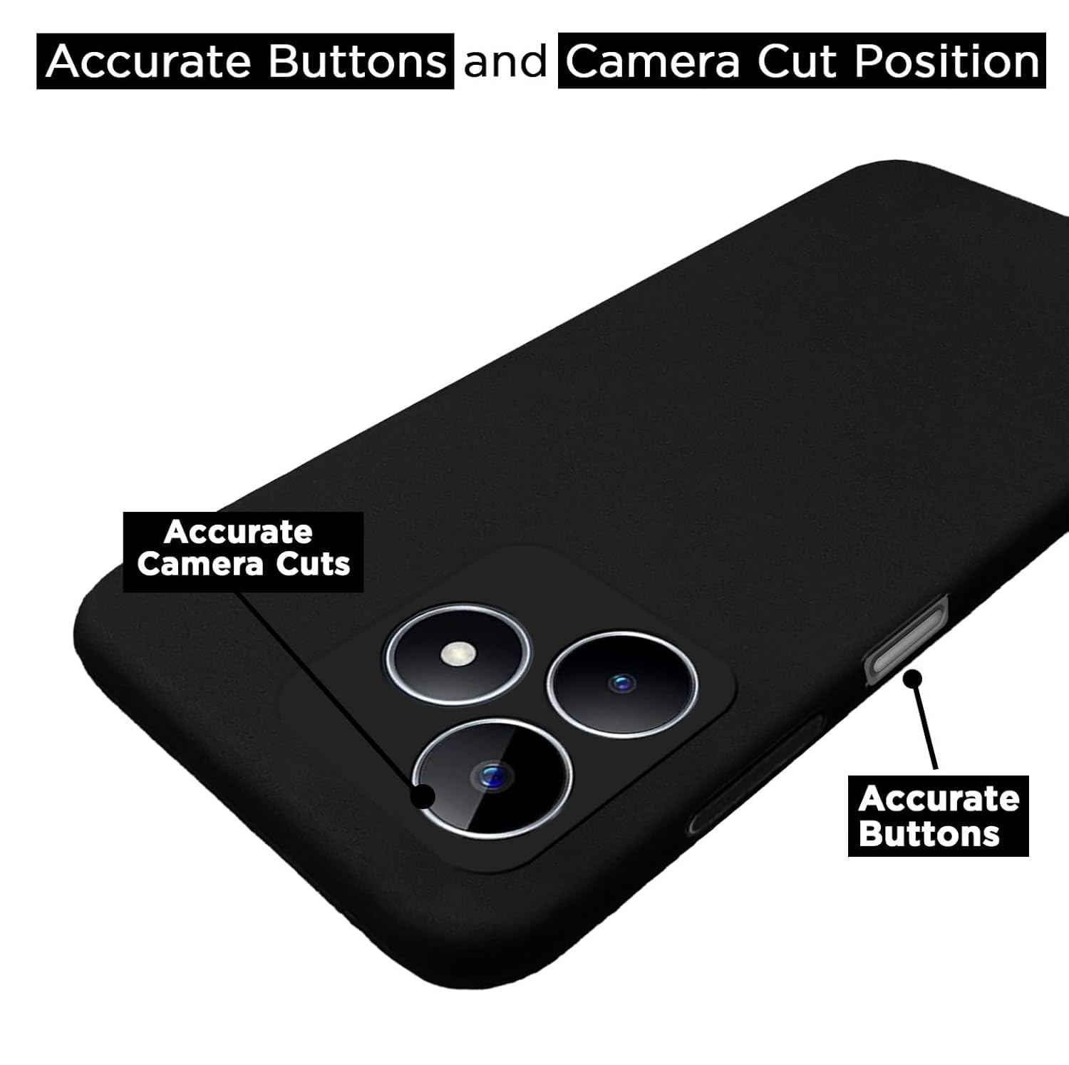 Pikkme Realme Narzo N53/C53 black back cover – photo 3