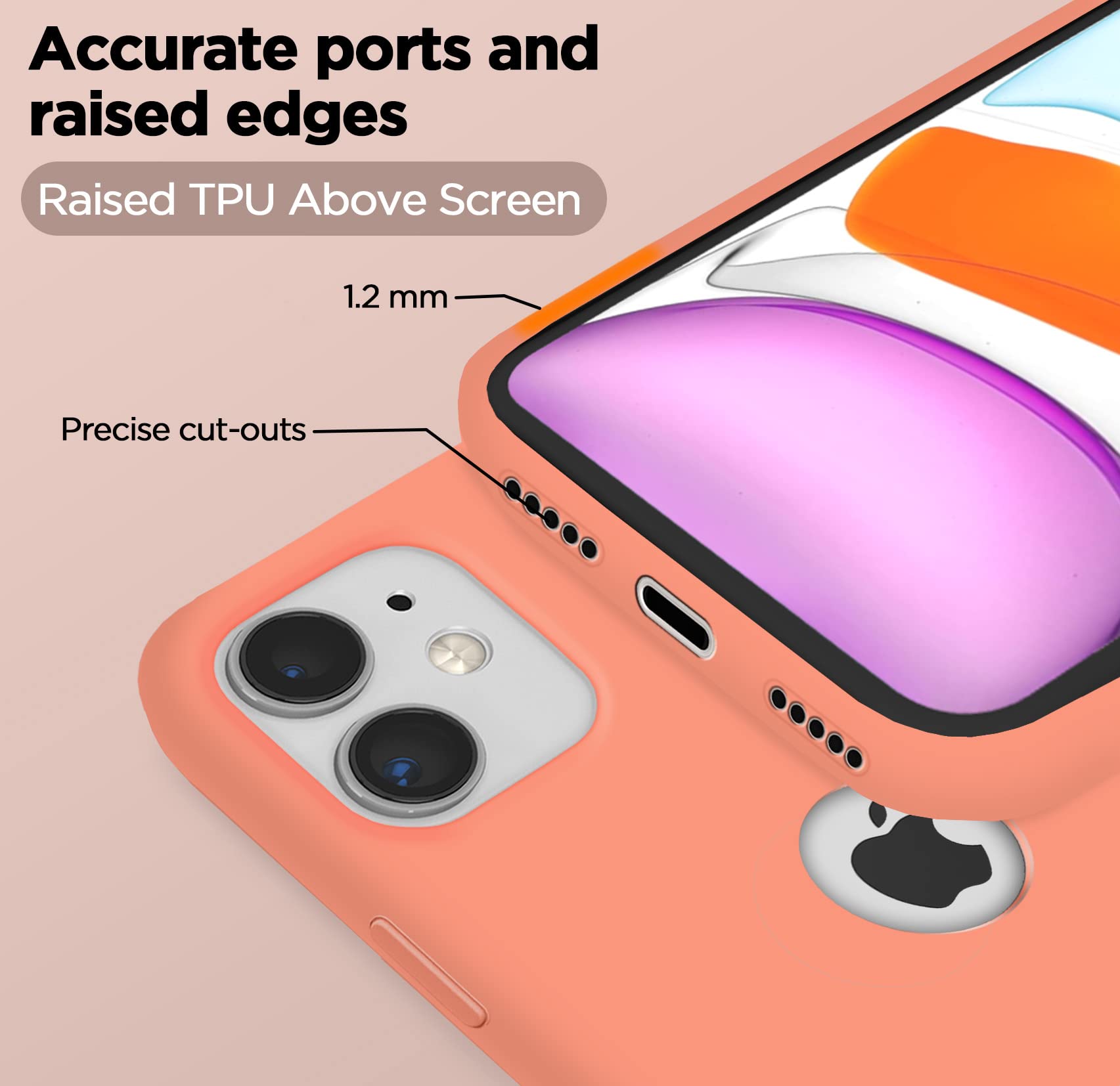 Pikkme peach Soft Silicone mobile cover for iPhone 11 – photo 5