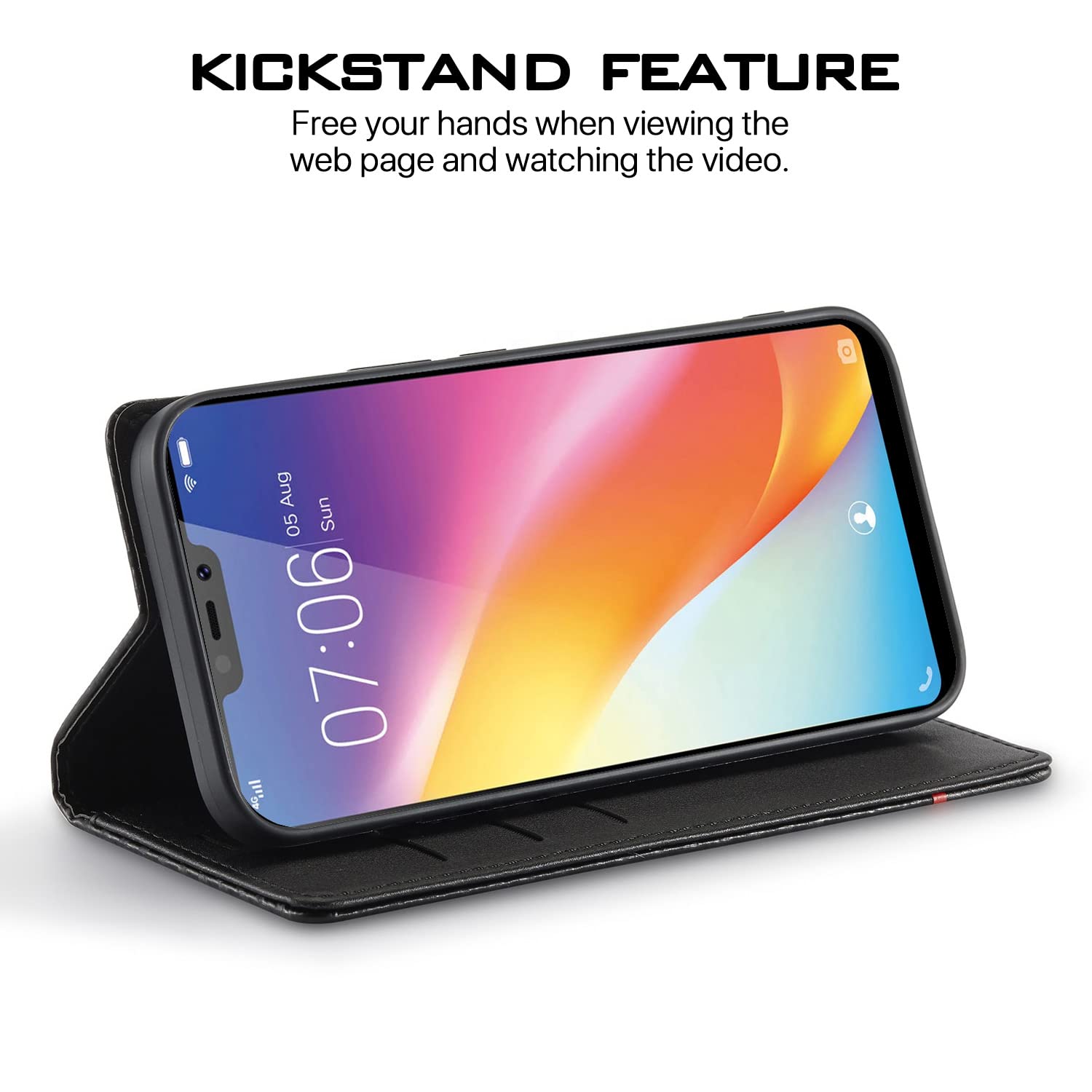 Vivo Y83 Pro Wallet flip cover in black by Pikkme – photo 5