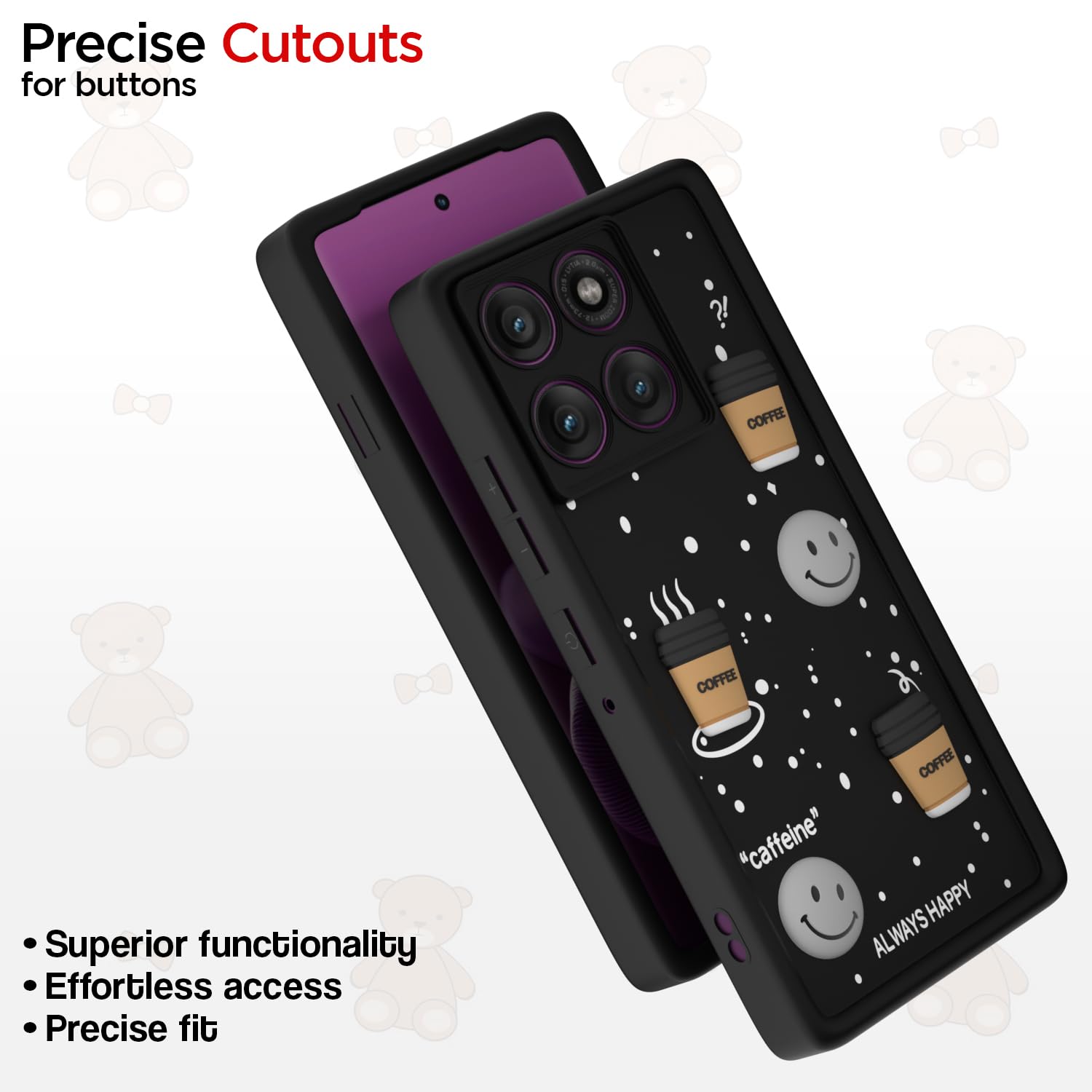 Black Silicone back cover for Moto Edge 60 Pro 5G/3D – Pikkme – photo 6