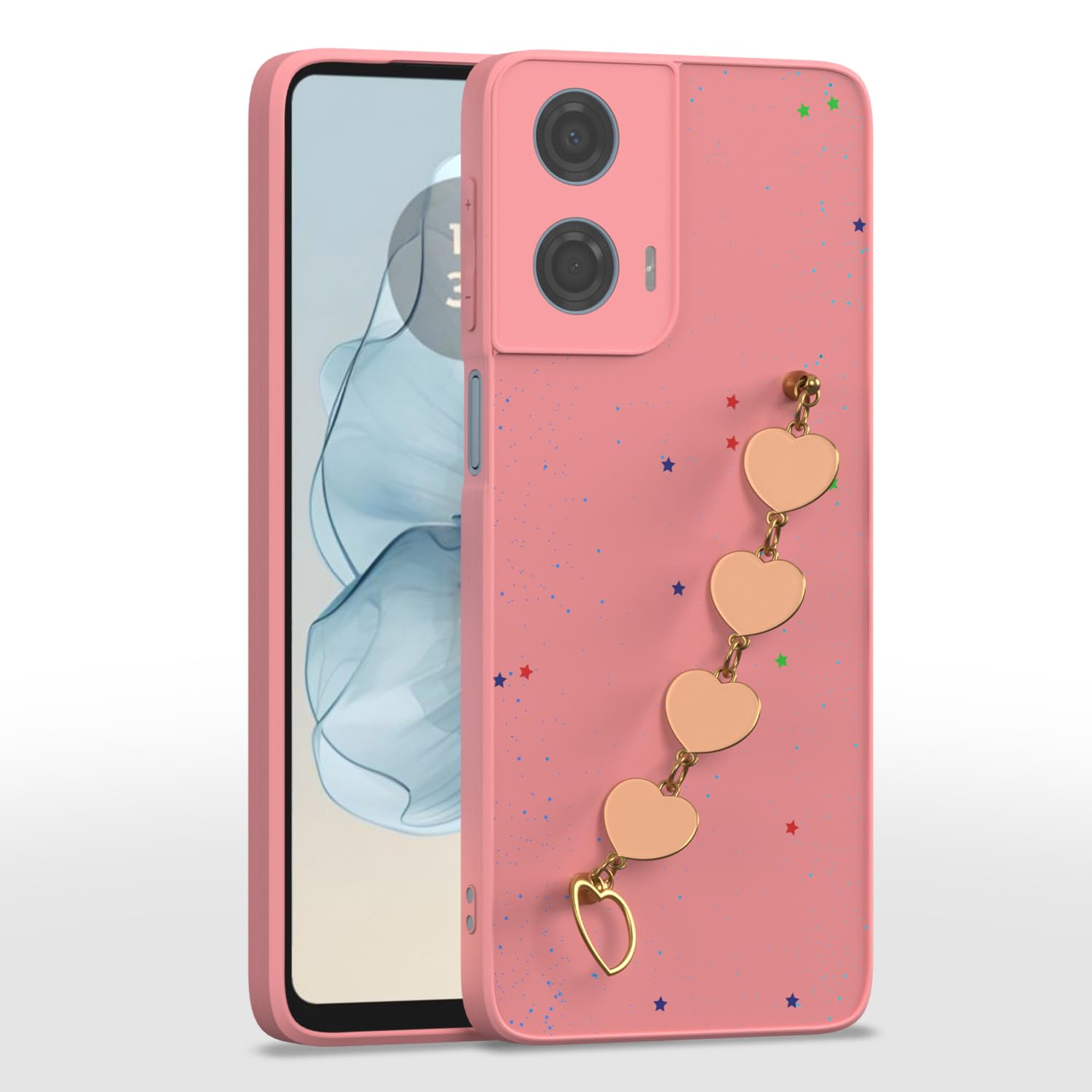 Pikkme pink Chain phone cover for Moto G24 Power