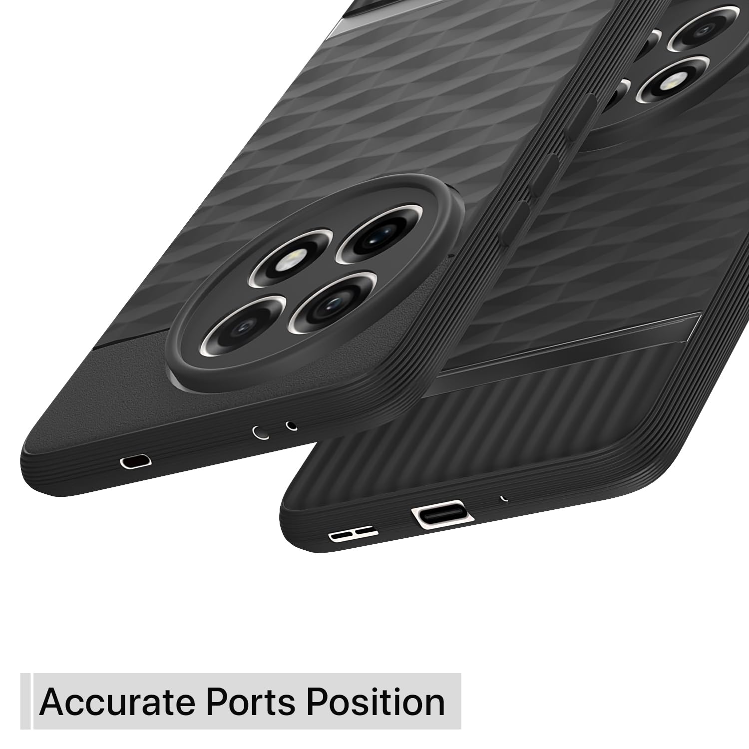 Pikkme OnePlus 13R 5G Gencase Back Cover (Black)