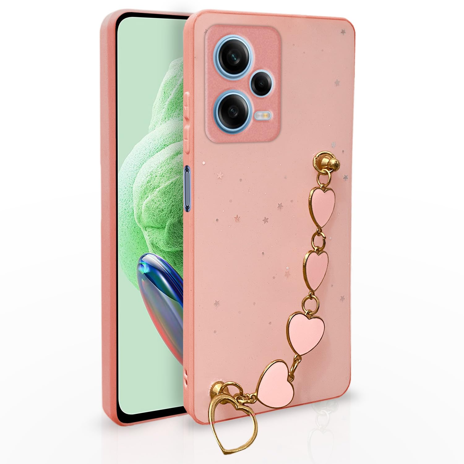 Pikkme Redmi Note 12 5G Chain pink mobile cover