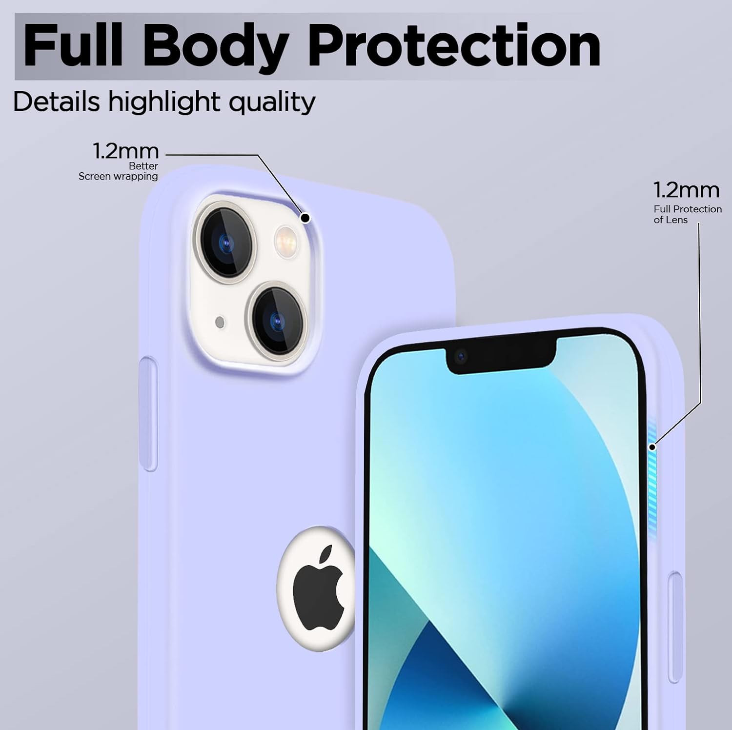 Pikkme iPhone 13 Mini Silicone Back Cover (Elegant Purple)