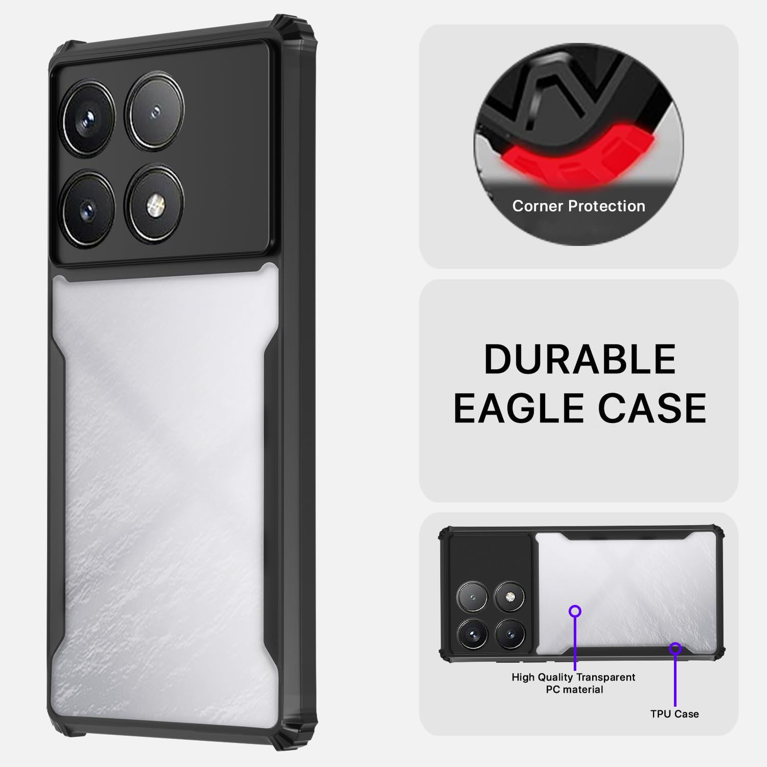 Black phone cover for Poco F6 Pro 5G – Pikkme – photo 5