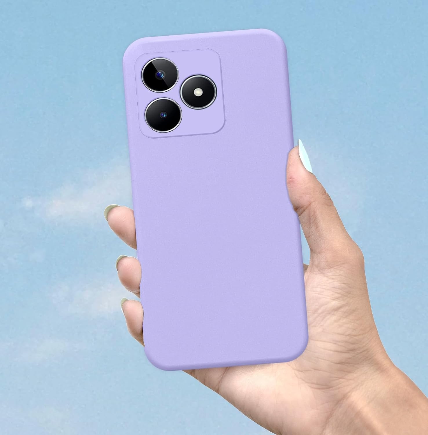 Pikkme Realme Narzo N53 Liquid Silicone Back Cover | Purple