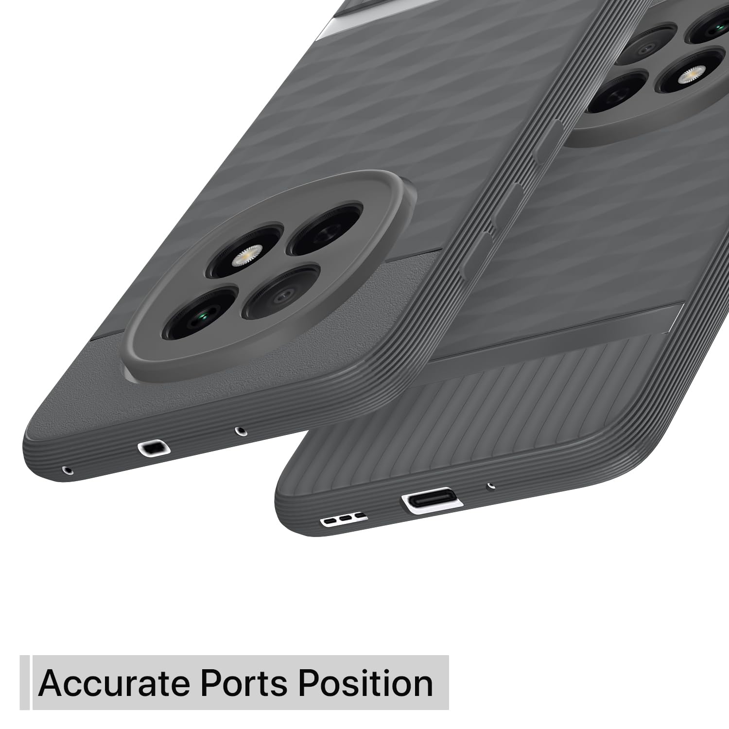 Pikkme Oppo F29 5G Shockproof Soft Flexible Gencase Back cover (Grey)