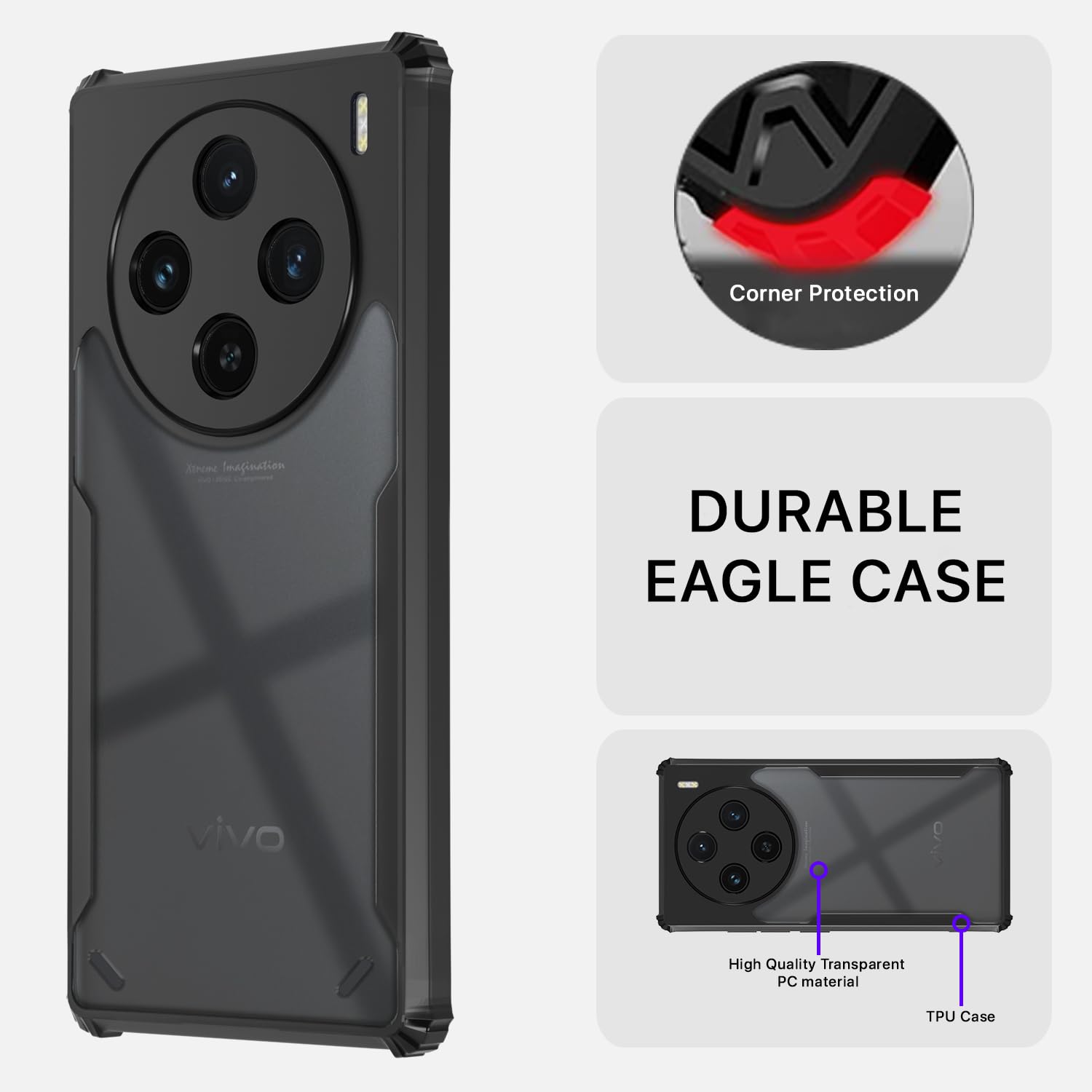 Black phone cover for Vivo X100 5G – Pikkme – photo 5