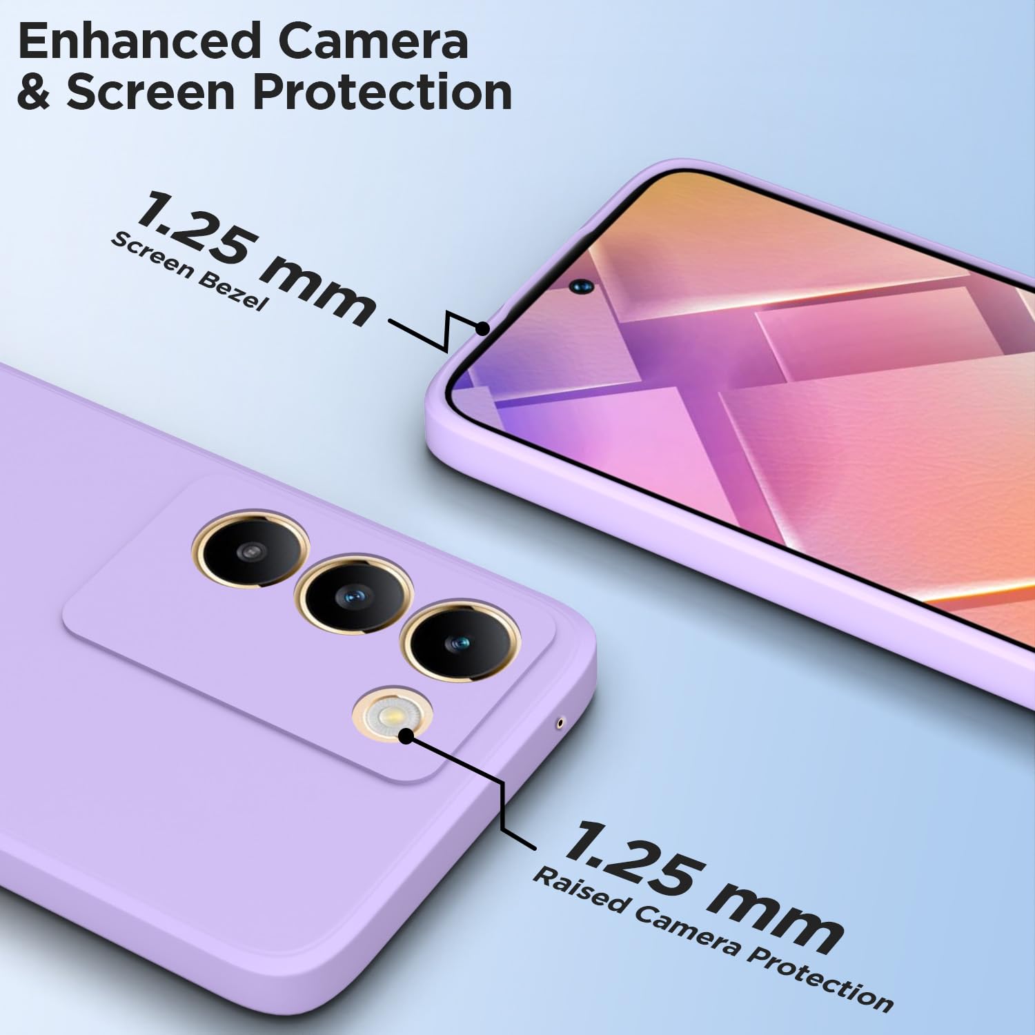 Pikkme Vivo T3 5G / Vivo Y200e 5G Soft Matte Silicone Shockproof Case | Purple