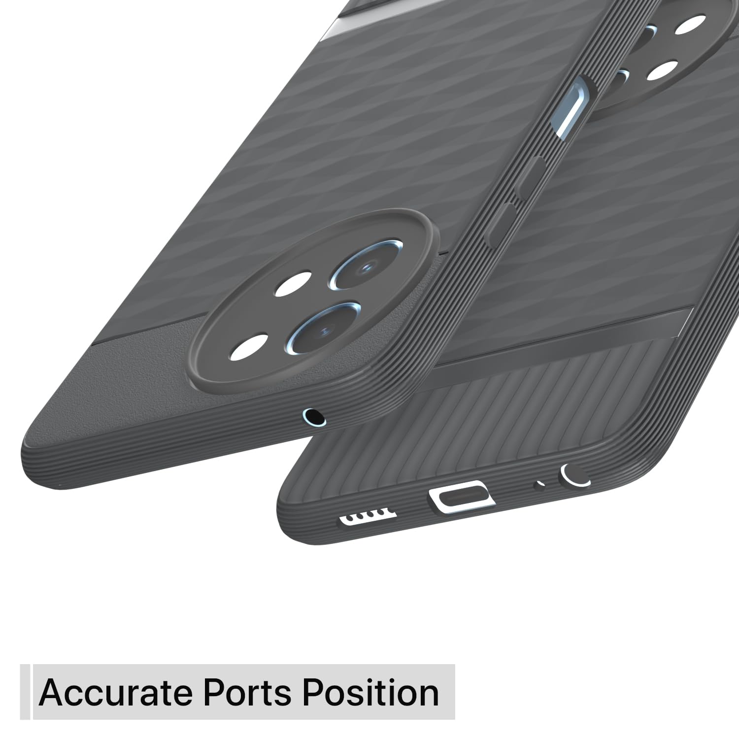 Pikkme Vivo Y58 5G / Vivo T3x 5G / Vivo Y200i 5G Gencase Back Cover (Grey)
