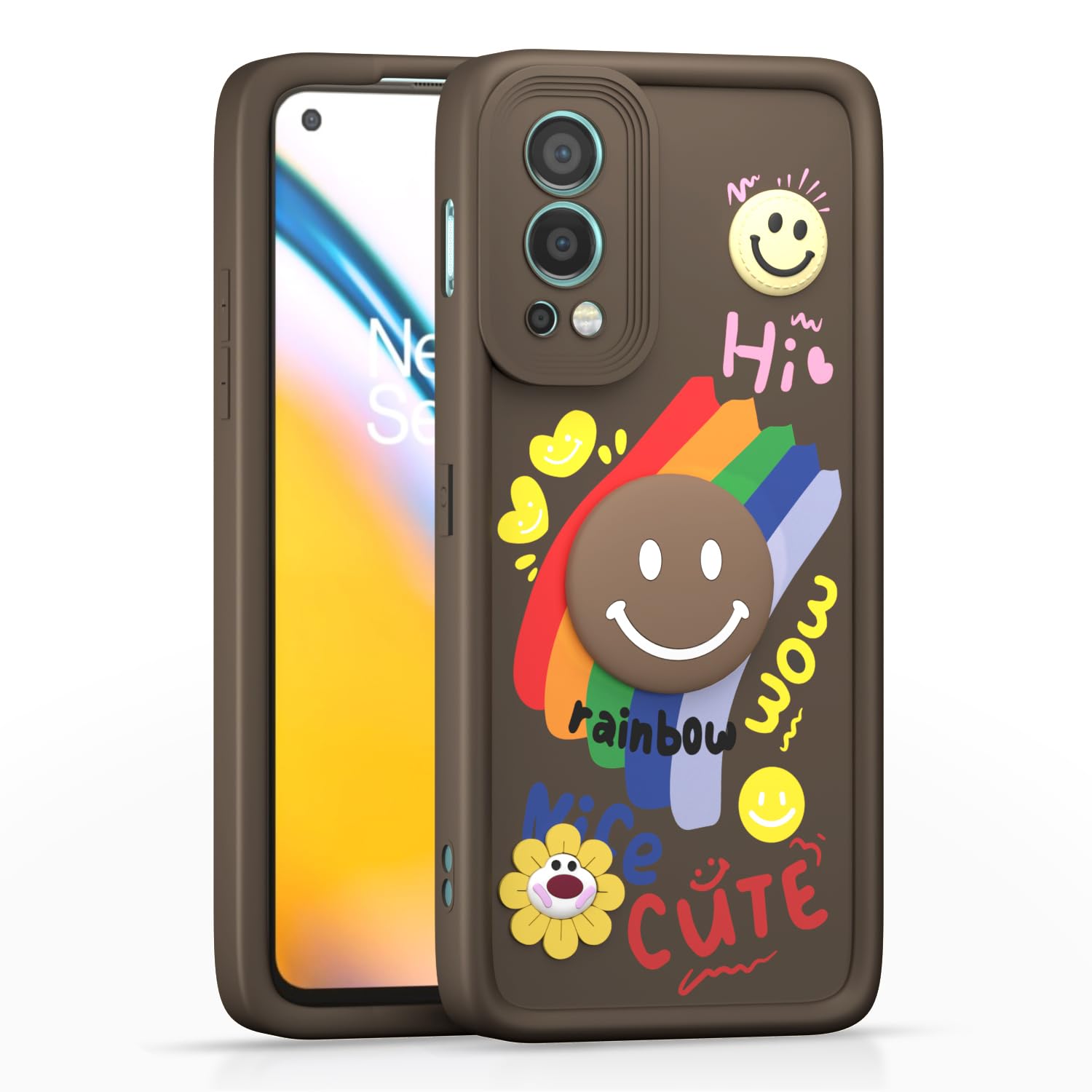Pikkme brown mobile cover for OnePlus Nord 2 5G
