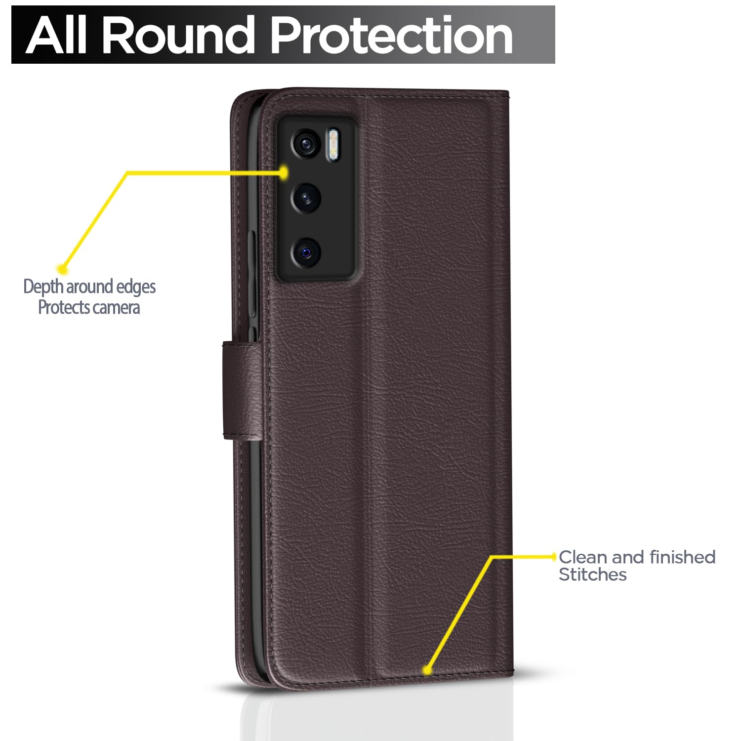 Coffee wallet flip cover for Vivo V20 SE – Pikkme – photo 4