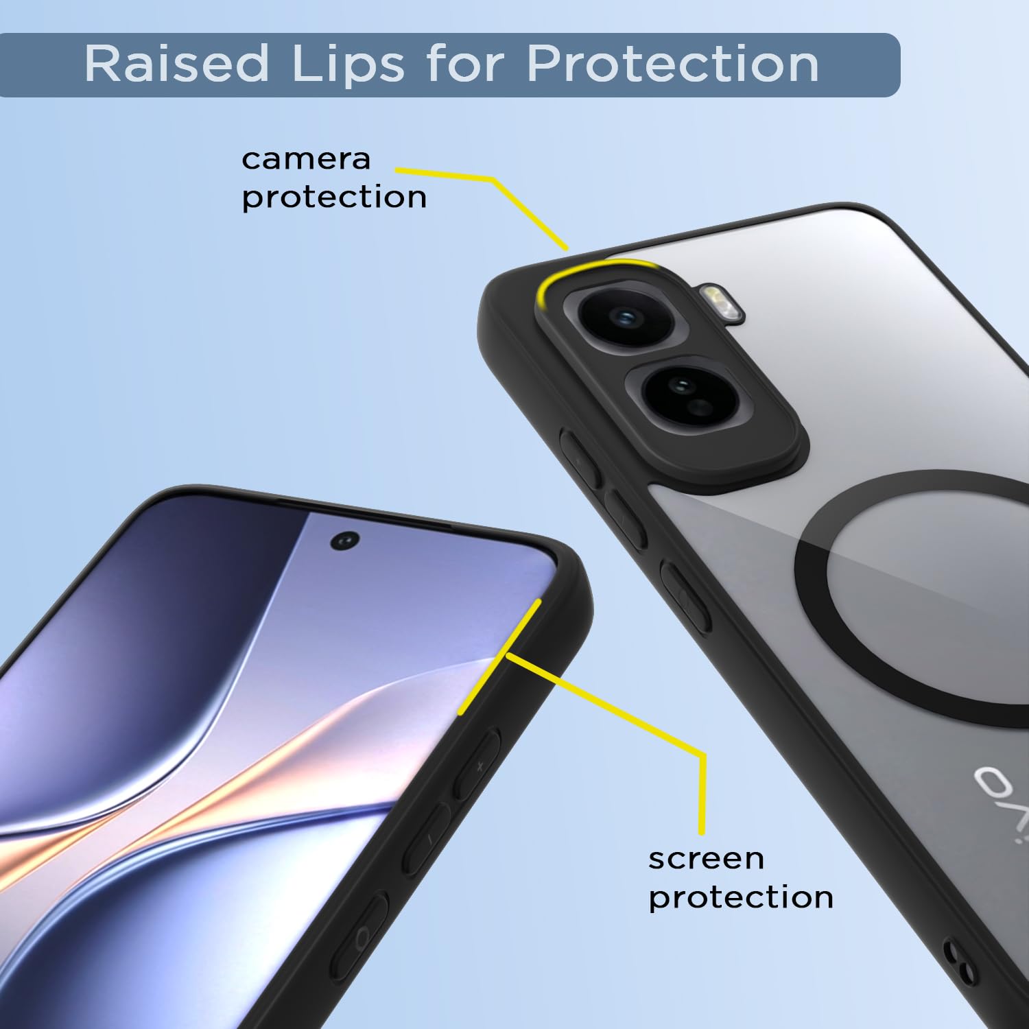 Vivo Y500 5G phone cover in black mag-safe by Pikkme – photo 4