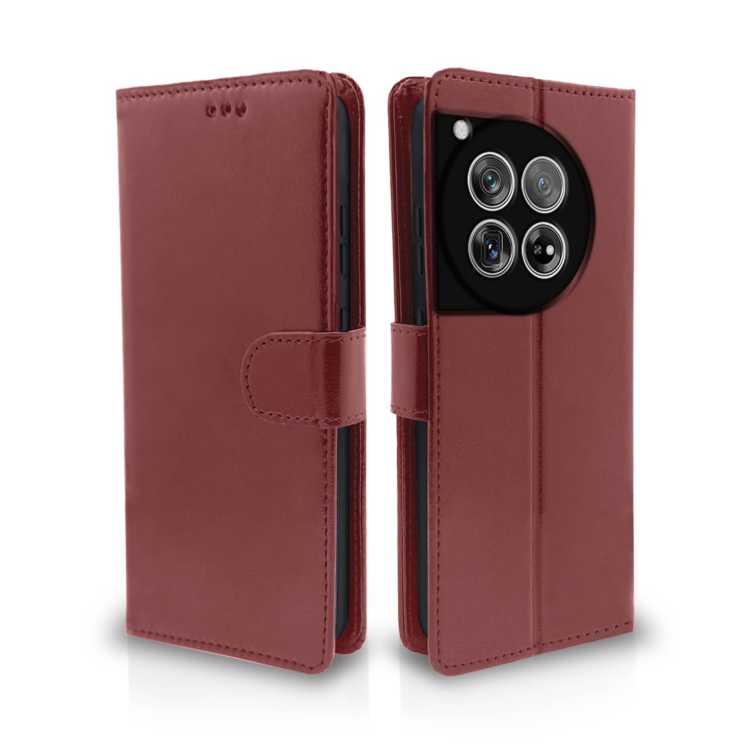 Pikkme brown Wallet wallet flip cover for OnePlus 12 5G