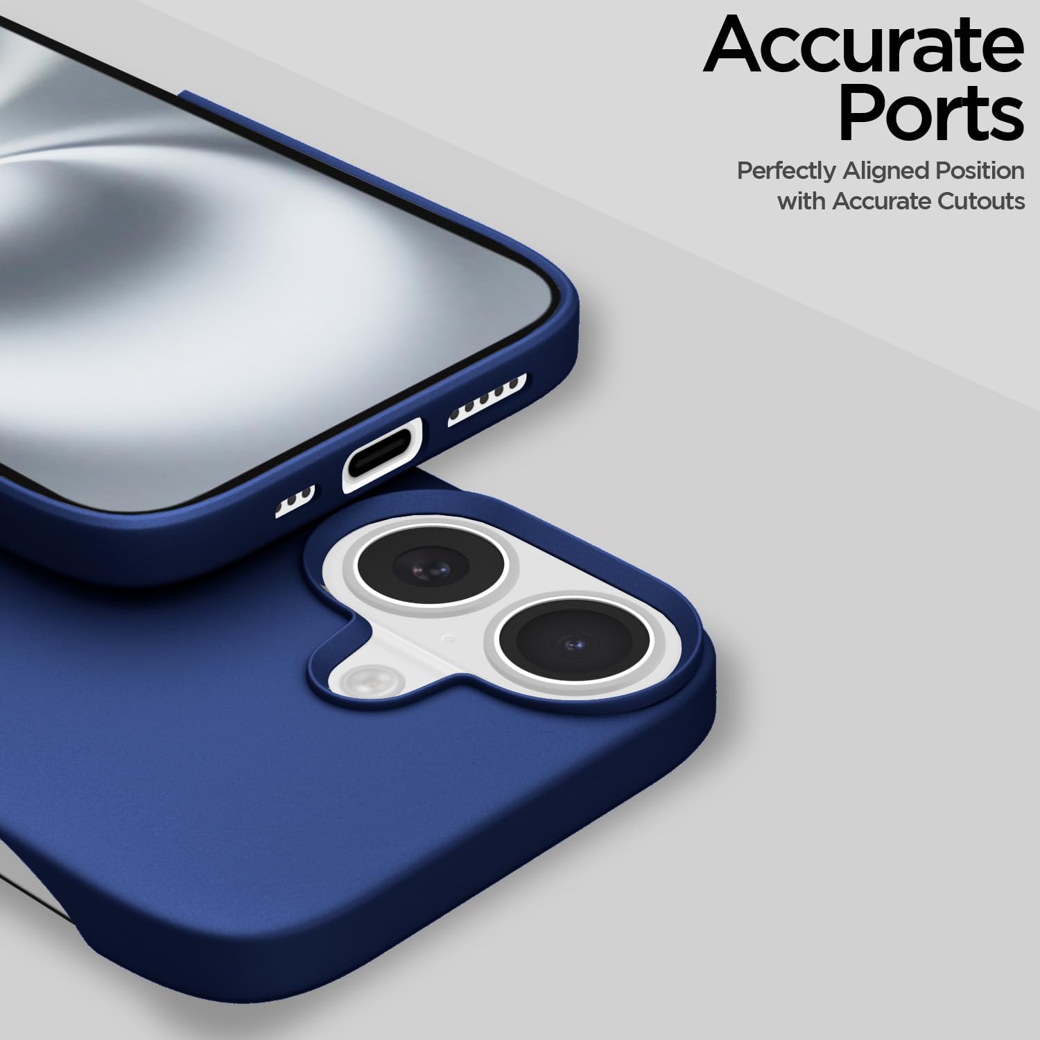 Pikkme iPhone 16 SideCut Back Cover (Blue)