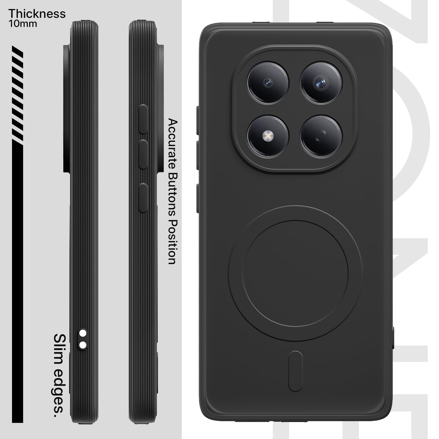 Pikkme Redmi Note 15 Pro 5G MagSafe black phone cover – photo 3