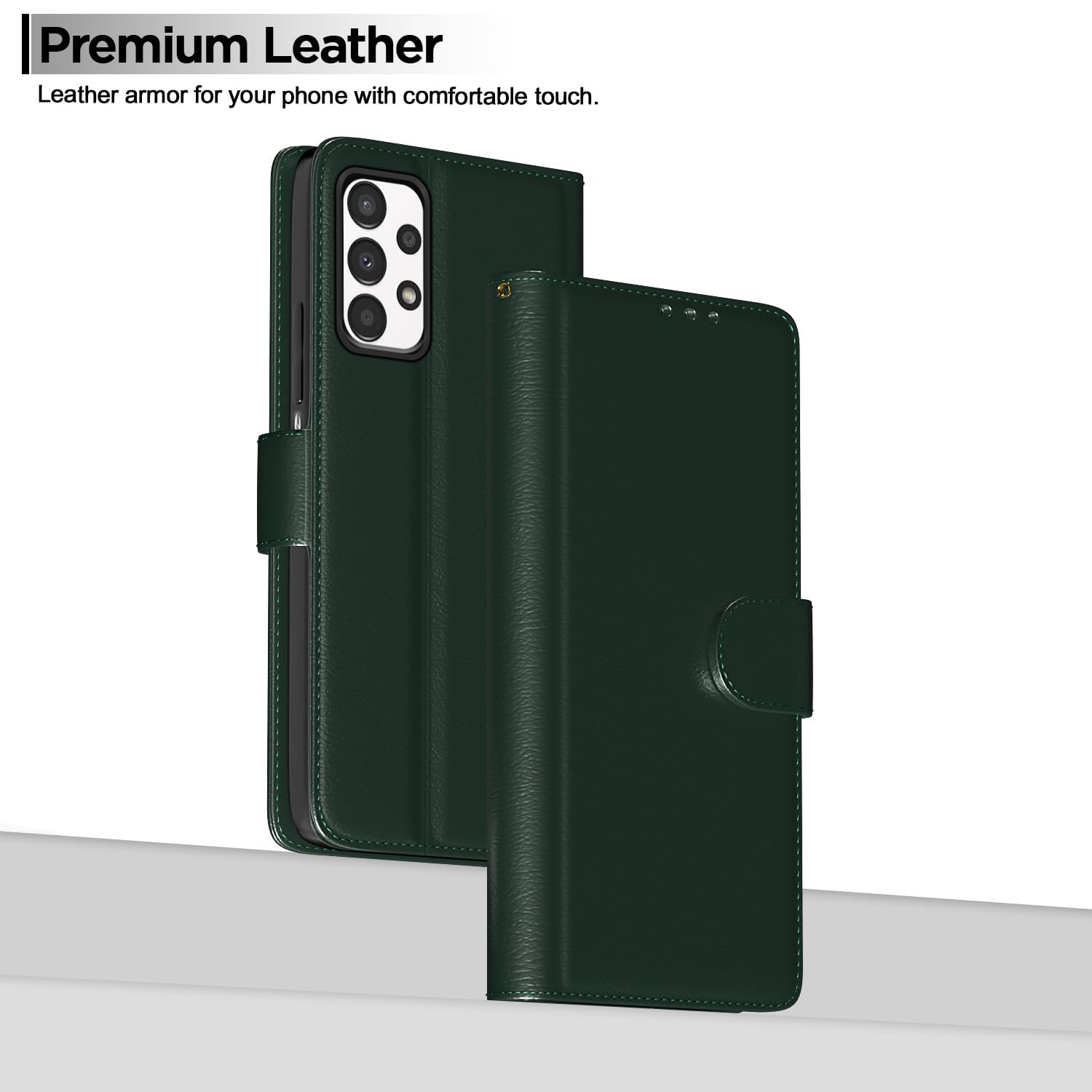 Green Wallet mobile flip cover for Samsung A13 4G – Pikkme – photo 2