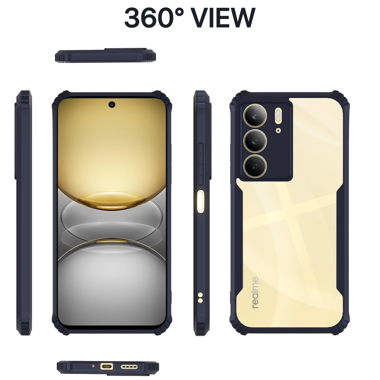 Pikkme Realme C71 Ultra Clear blue back cover – photo 3