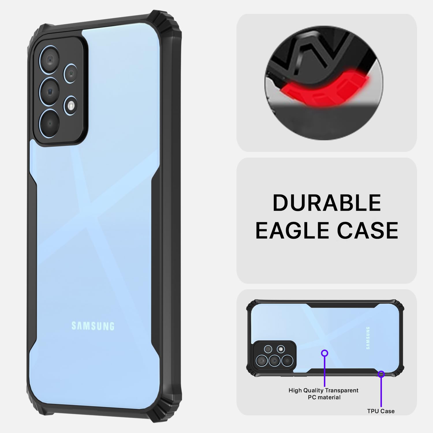 Black mobile back cover for Samsung A23 4G/A23 5G Ultra – Pikkme – photo 5