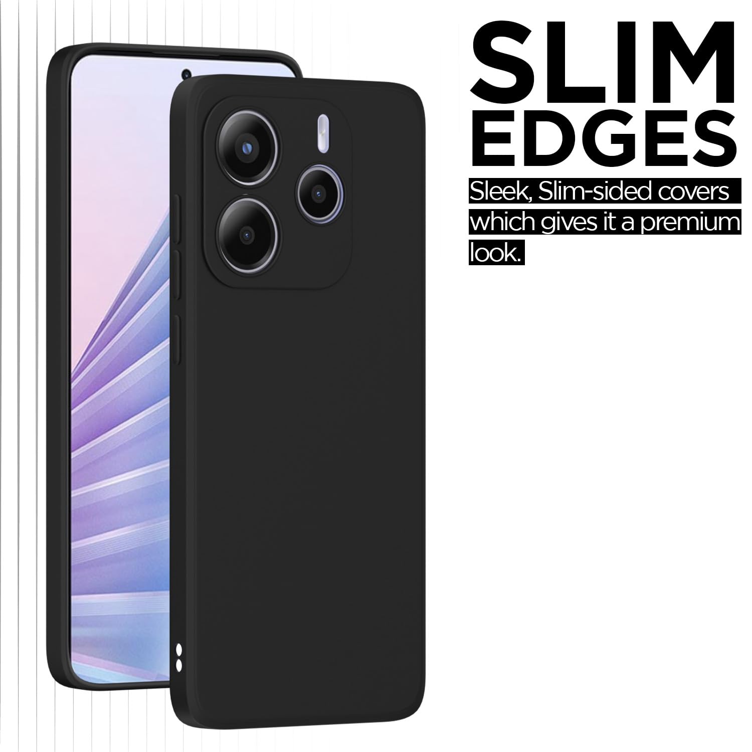 Pikkme black Matte phone cover for Redmi Note 14 5G – photo 6
