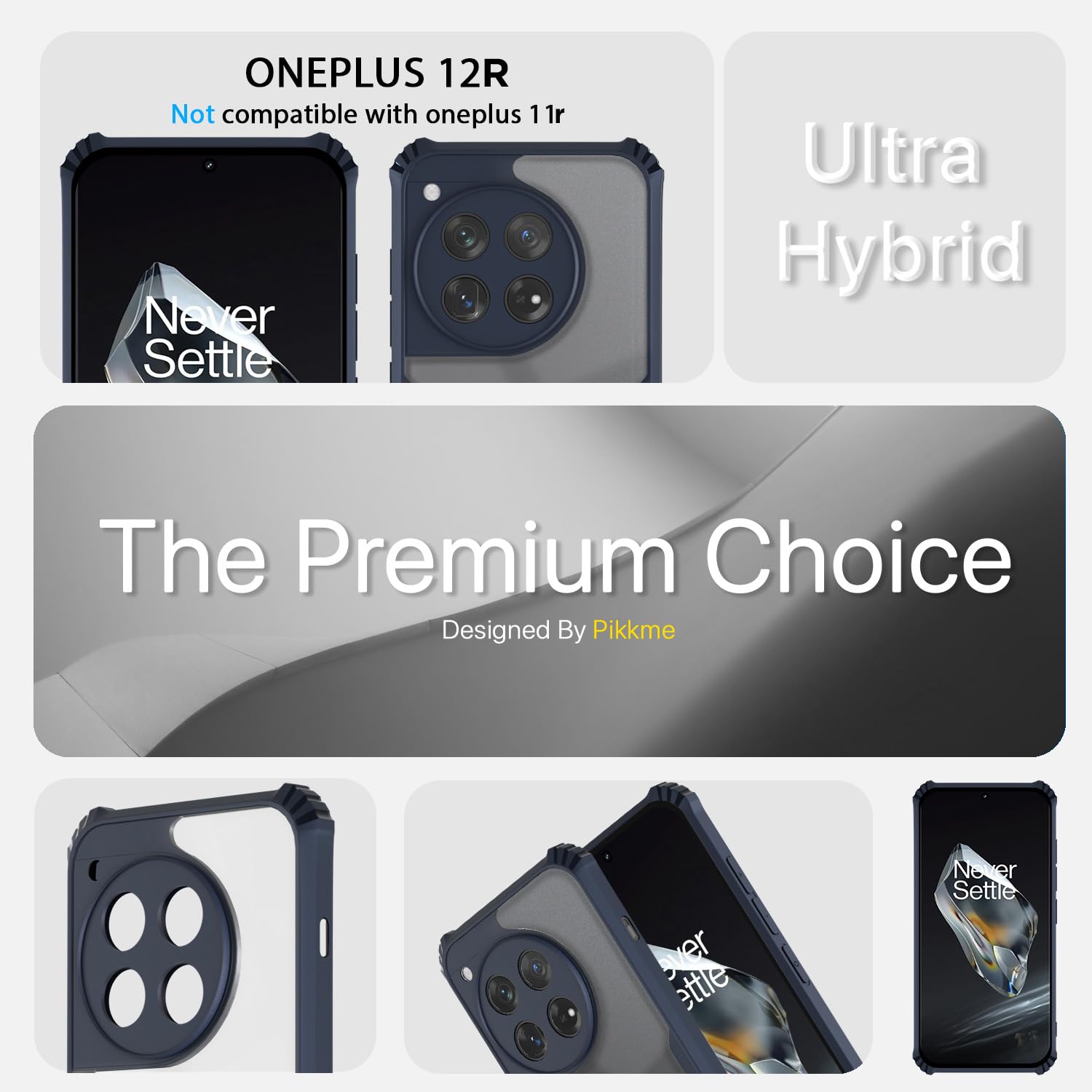 Pikkme blue Hybrid back cover for OnePlus 12R 5G – photo 2