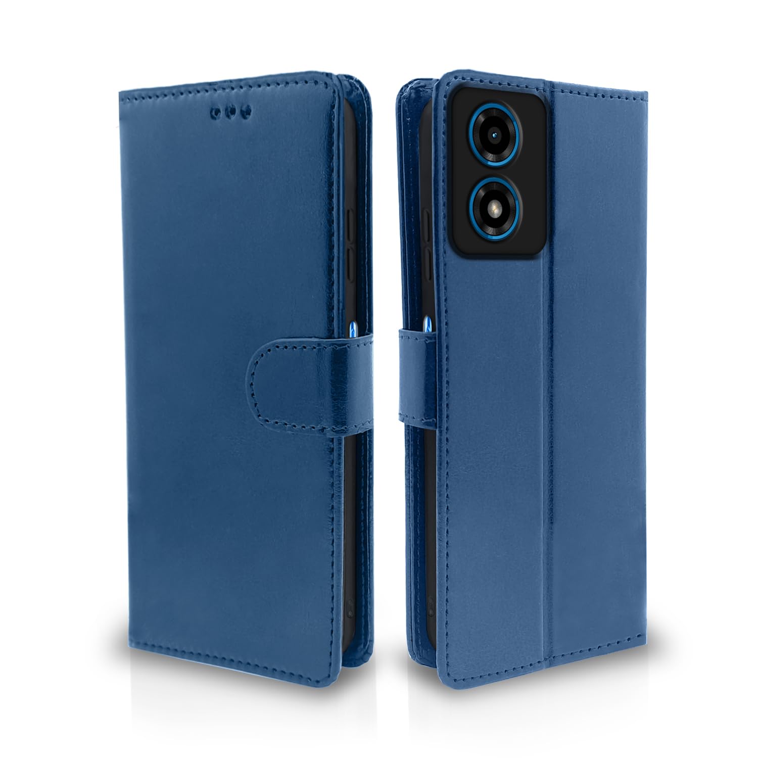 Pikkme blue Wallet flip cover for Moto G04