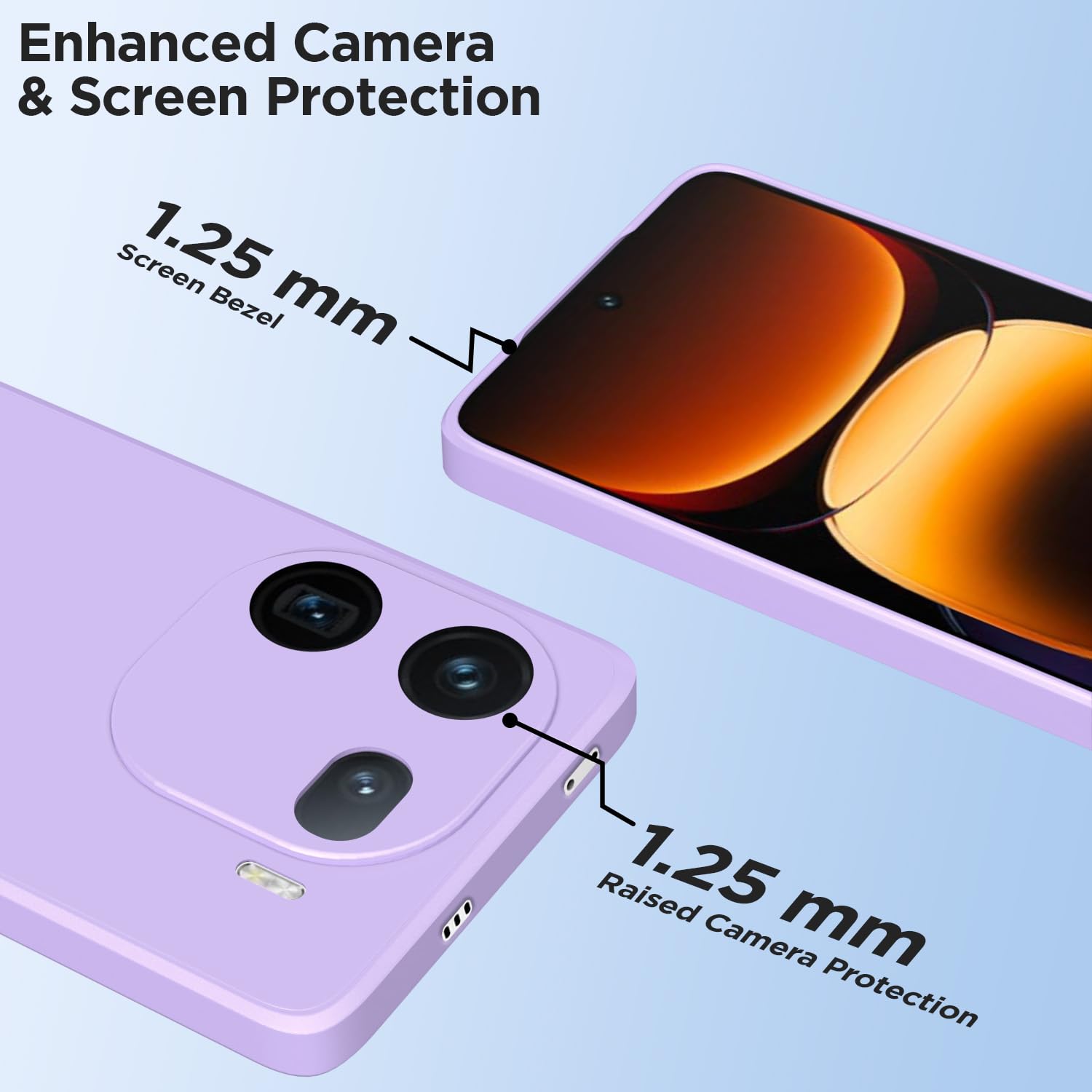 Pikkme iQOO 12 5G Soft Matte Silicone Liquid Silicone Back Cover (Purple)