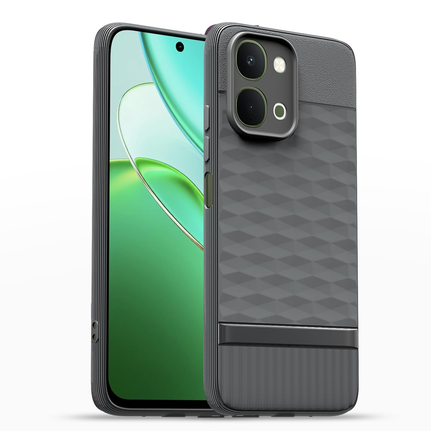 Pikkme grey Silicone mobile back cover for Vivo T5x/Y51 Pro/iQOO Z11x 5G