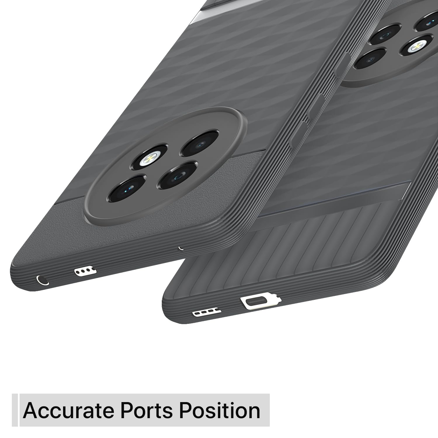 Pikkme Realme 13 Plus 5G / Realme P1 Speed 5G Gencase Back Cover (Grey)
