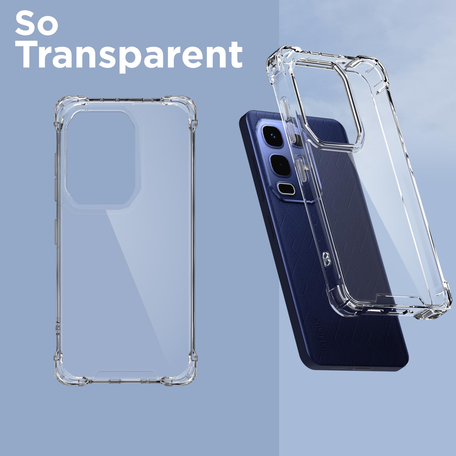 Transparent phone cover for Infinix Note 50s 5G – Pikkme – photo 2