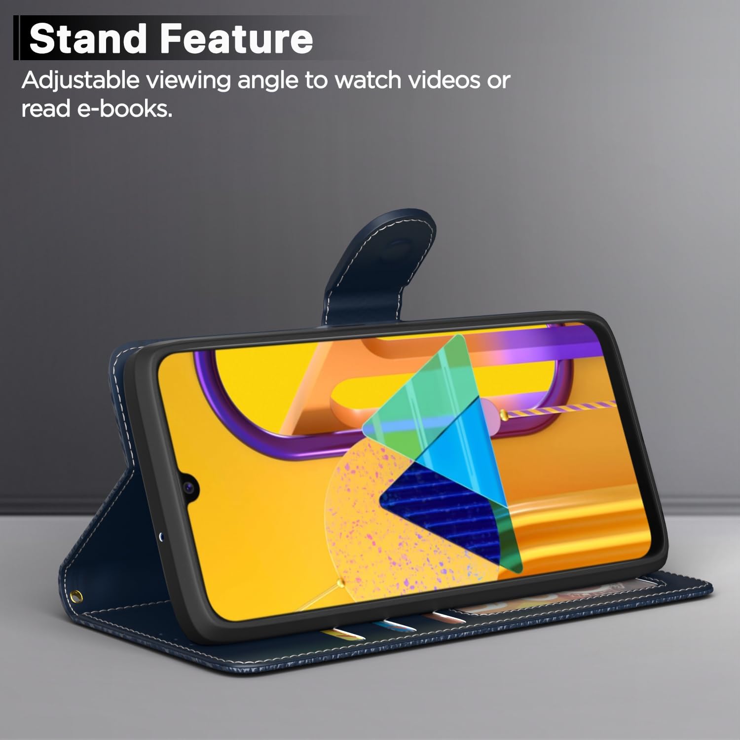 Blue wallet flip cover for Samsung M30s/M21/M21 2021 – Pikkme – photo 3