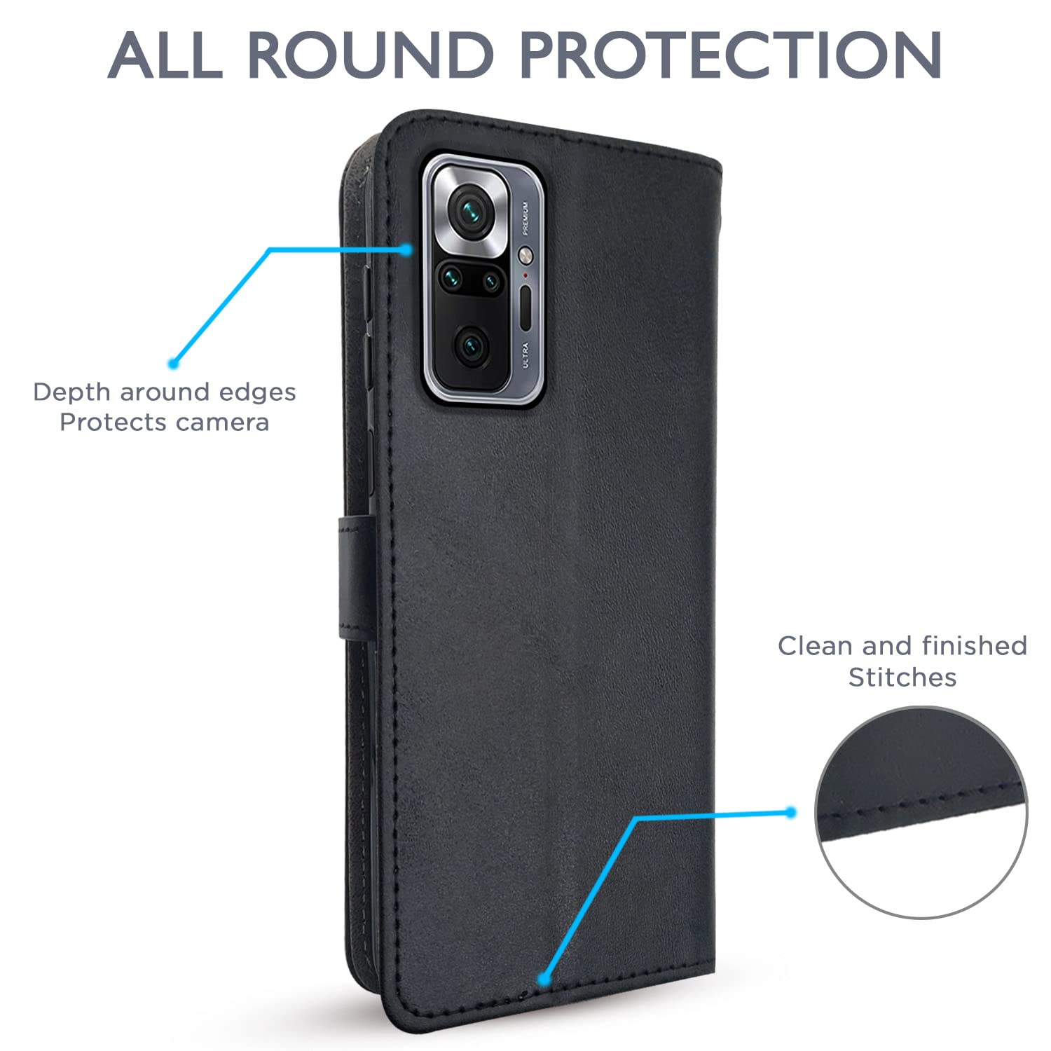 Pikkme Redmi Note 10 Pro/Note 10 Pro Max Wallet black wallet flip cover – photo 4