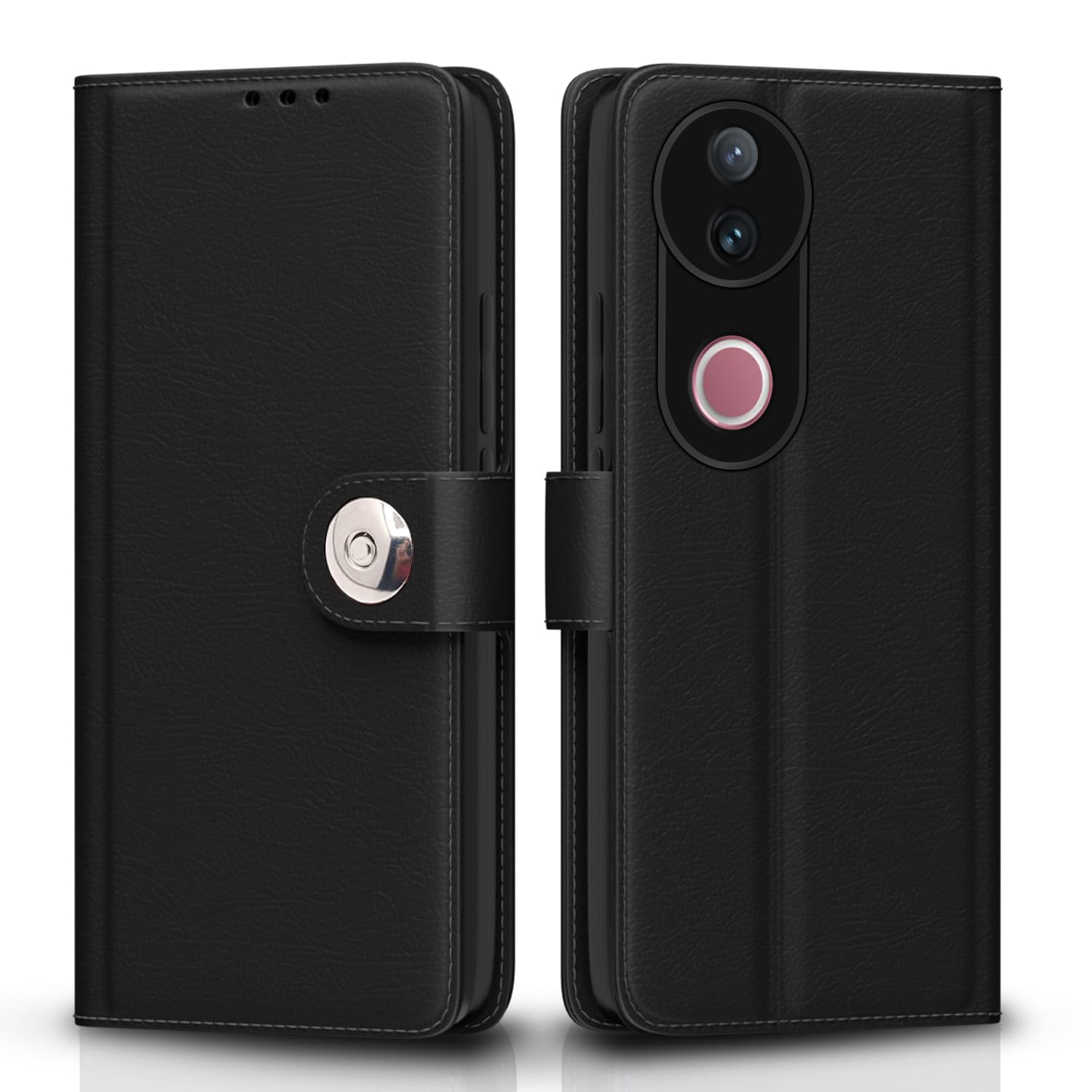 Pikkme black flip case for iQOO Z10R/Vivo V50/V50e/Vivo T4R 5G