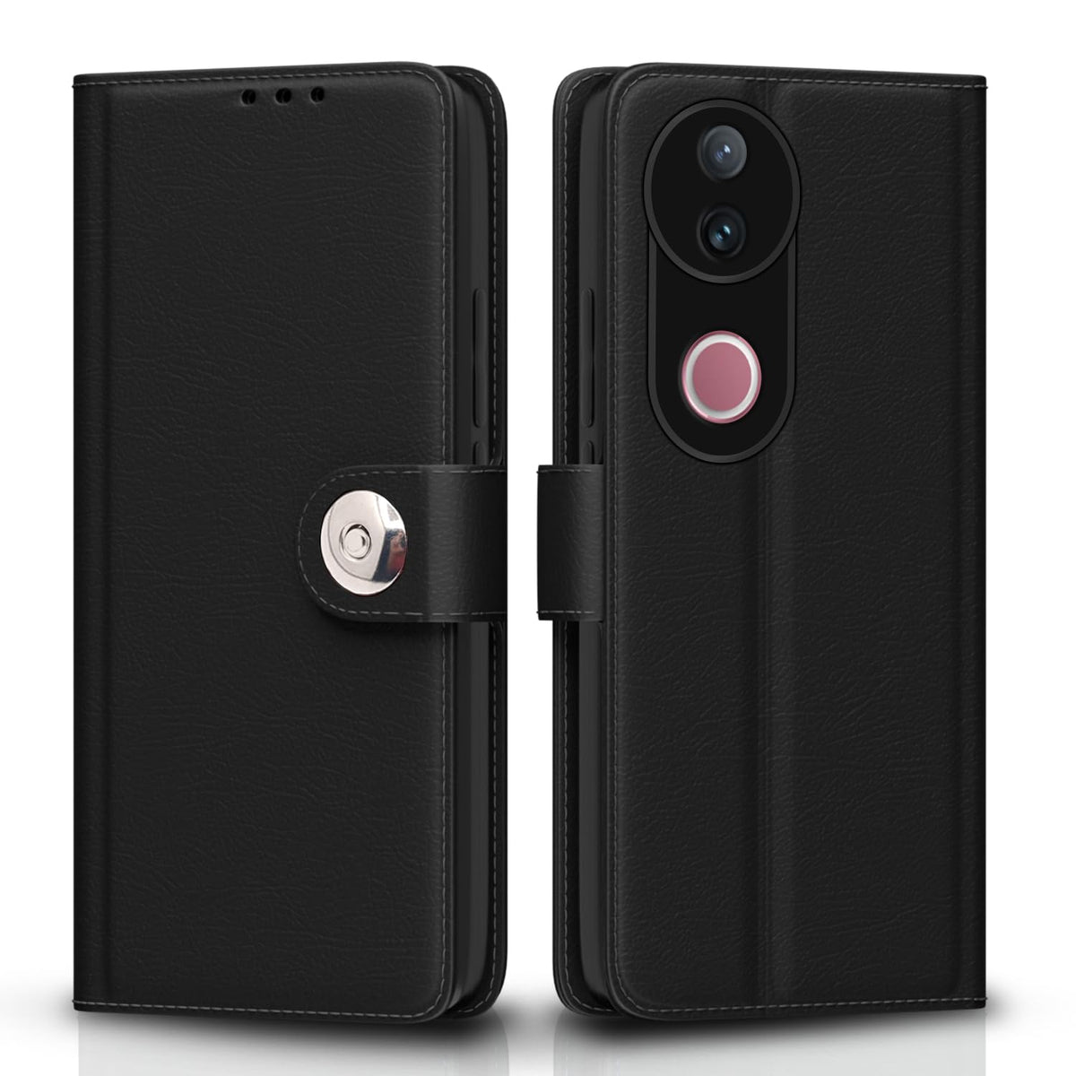 Pikkme black flip case for iQOO Z10R/Vivo V50/V50e/Vivo T4R 5G