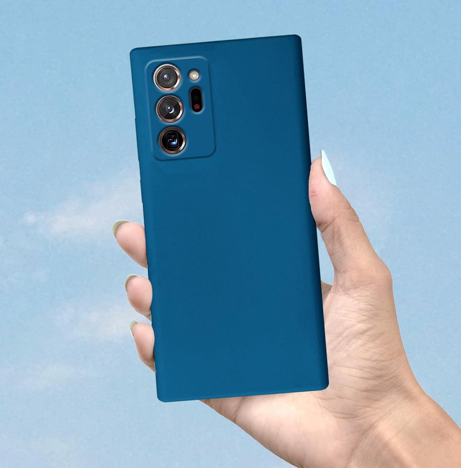 Pikkme Samsung Galaxy Note 20 Ultra 5G Liquid Silicone Back Cover | Blue