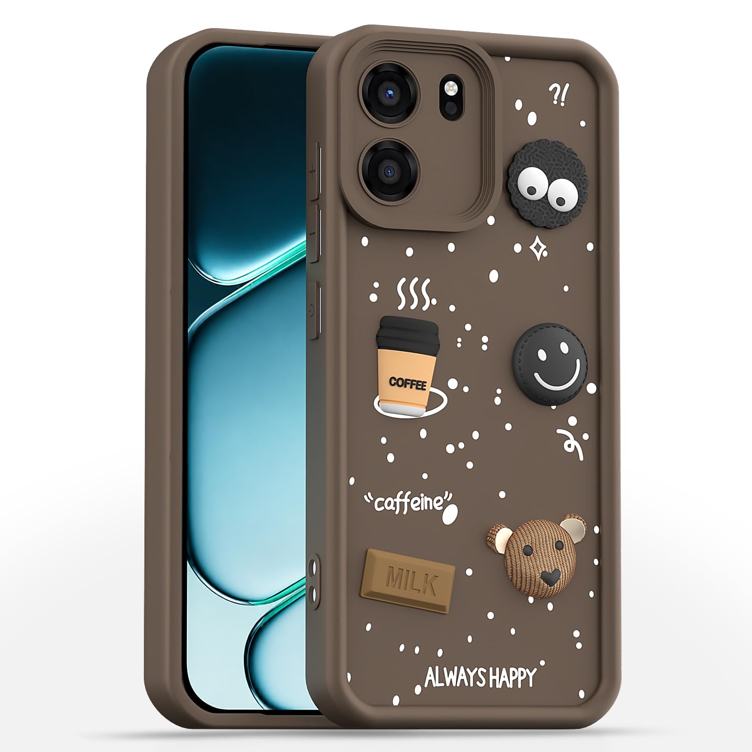 Brown Silicone mobile back cover for OnePlus Nord CE 6 5G/3D – Pikkme