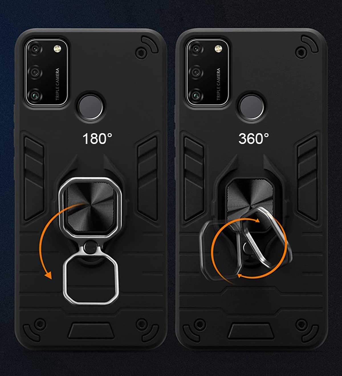 Honor 9A back cover in black by Pikkme – photo 3