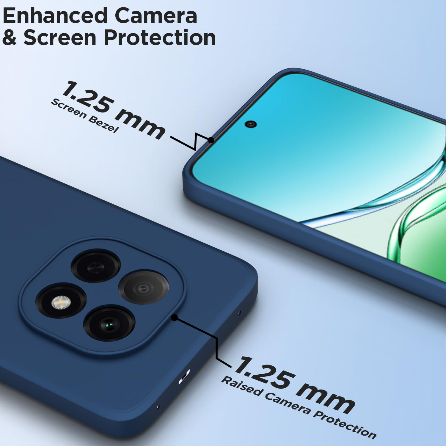 Pikkme Oppo F29 Pro 5G Soft Matte Silicone Shockproof Case (Blue)